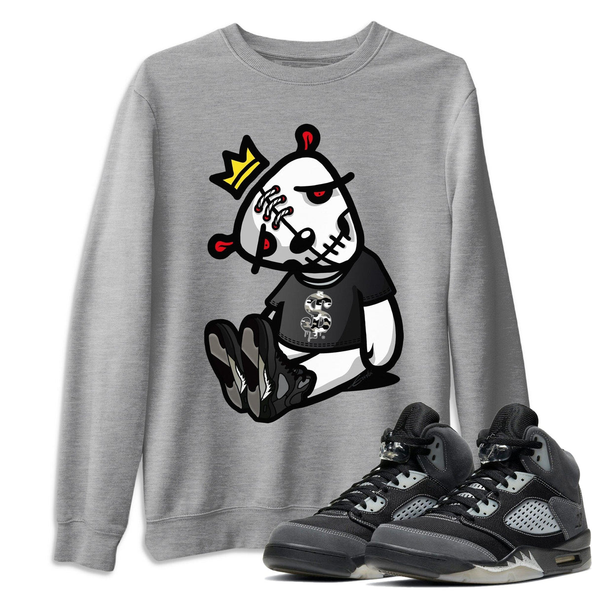 Jordan 5 Anthracite Shirt To Match Jordans Dead Dolls Sneaker Tees Jordan 5 Anthracite Drip Gear Zone Sneaker Matching Clothing Unisex Shirts