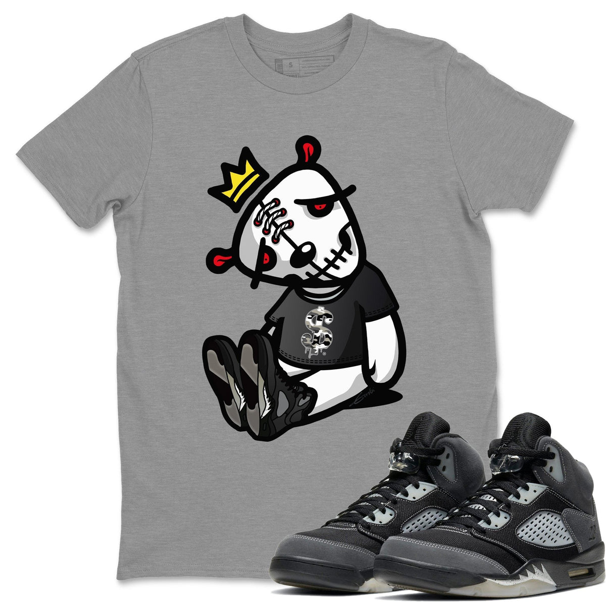 Jordan 5 Anthracite Shirt To Match Jordans Dead Dolls Sneaker Tees Jordan 5 Anthracite Drip Gear Zone Sneaker Matching Clothing Unisex Shirts