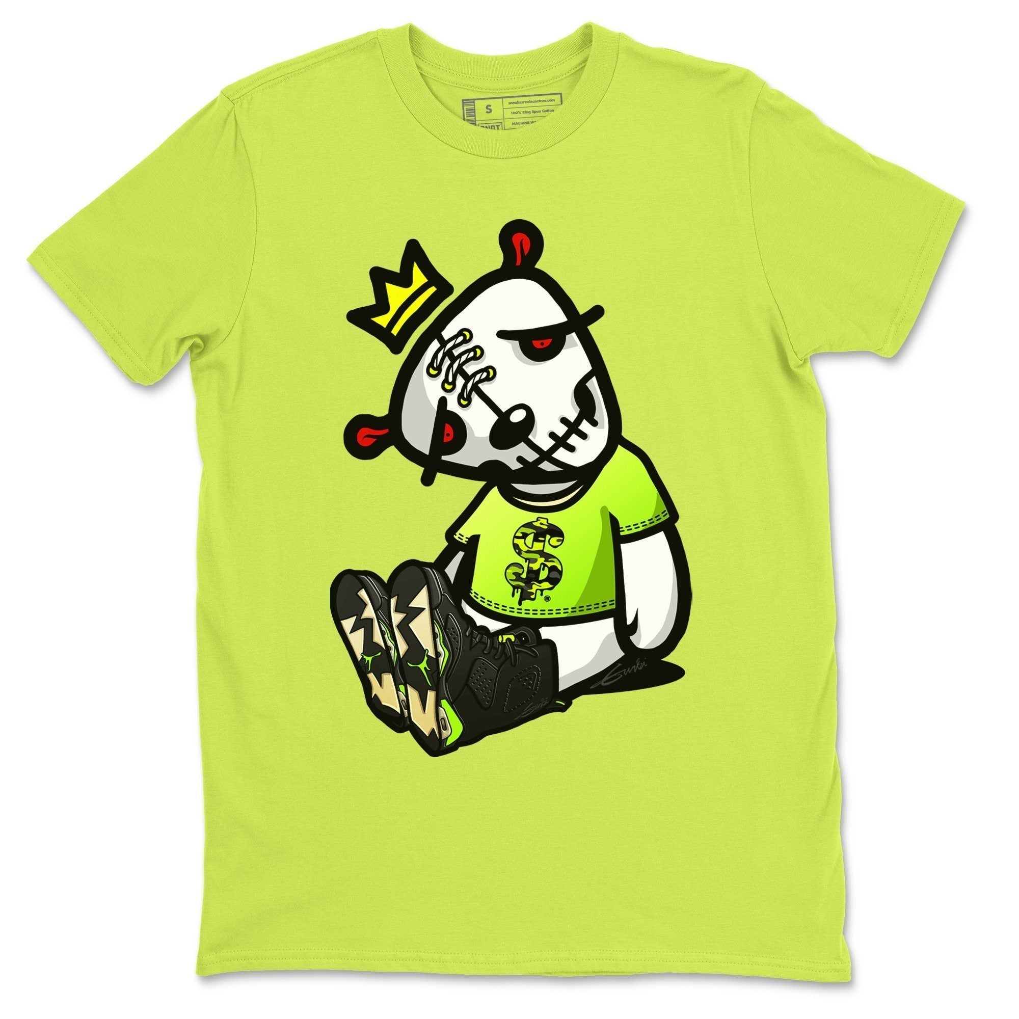 Jordan 6 Electric Green Shirt To Match Jordans Dead Dolls Sneaker Tees Jordan 6 Electric Green Drip Gear Zone Sneaker Matching Clothing Unisex Shirts