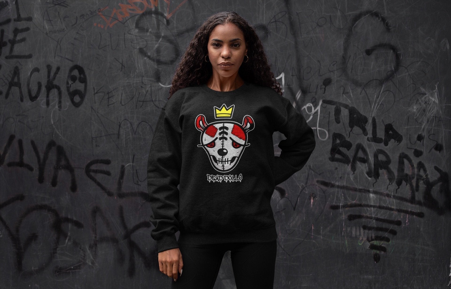 Jordan 1 Chicago Sneaker Matching T-Shirt Dead Dolls Face Sneaker Tees Jordan 1 Chicago Sneaker Release Tees Crew Neck Tees