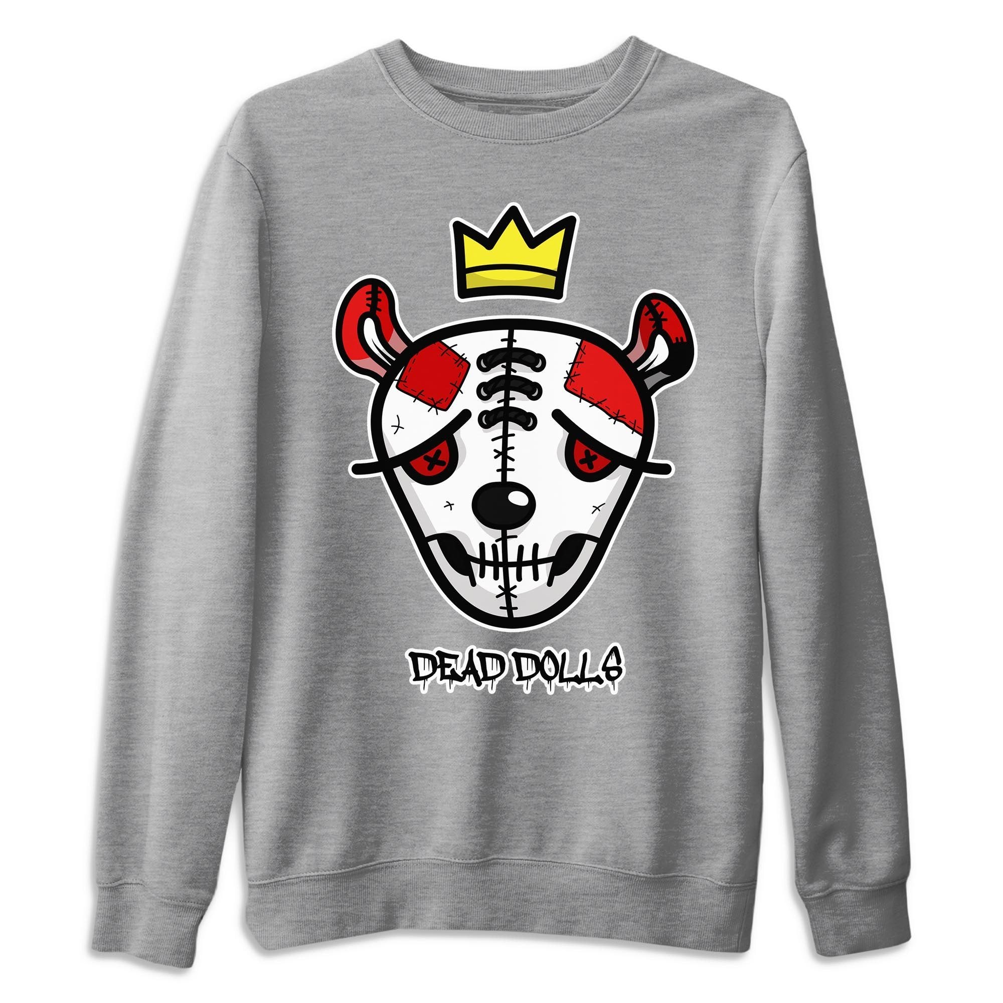 Jordan 1 Chicago Sneaker Matching T-Shirt Dead Dolls Face Sneaker Tees Jordan 1 Chicago Sneaker Release Tees Crew Neck Tees