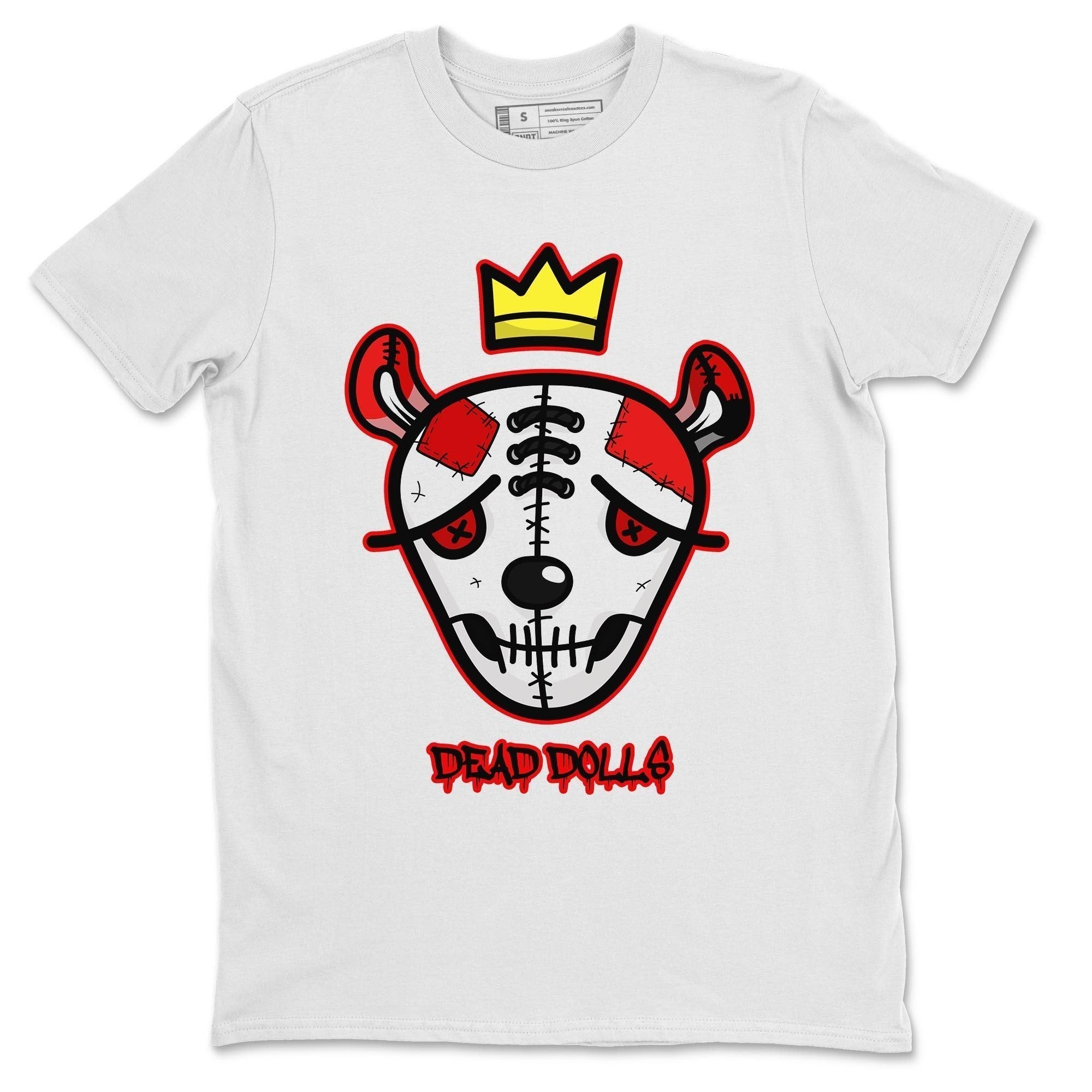 Jordan 1 Chicago Sneaker Matching T-Shirt Dead Dolls Face Sneaker Tees Jordan 1 Chicago Sneaker Release Tees Crew Neck Tees