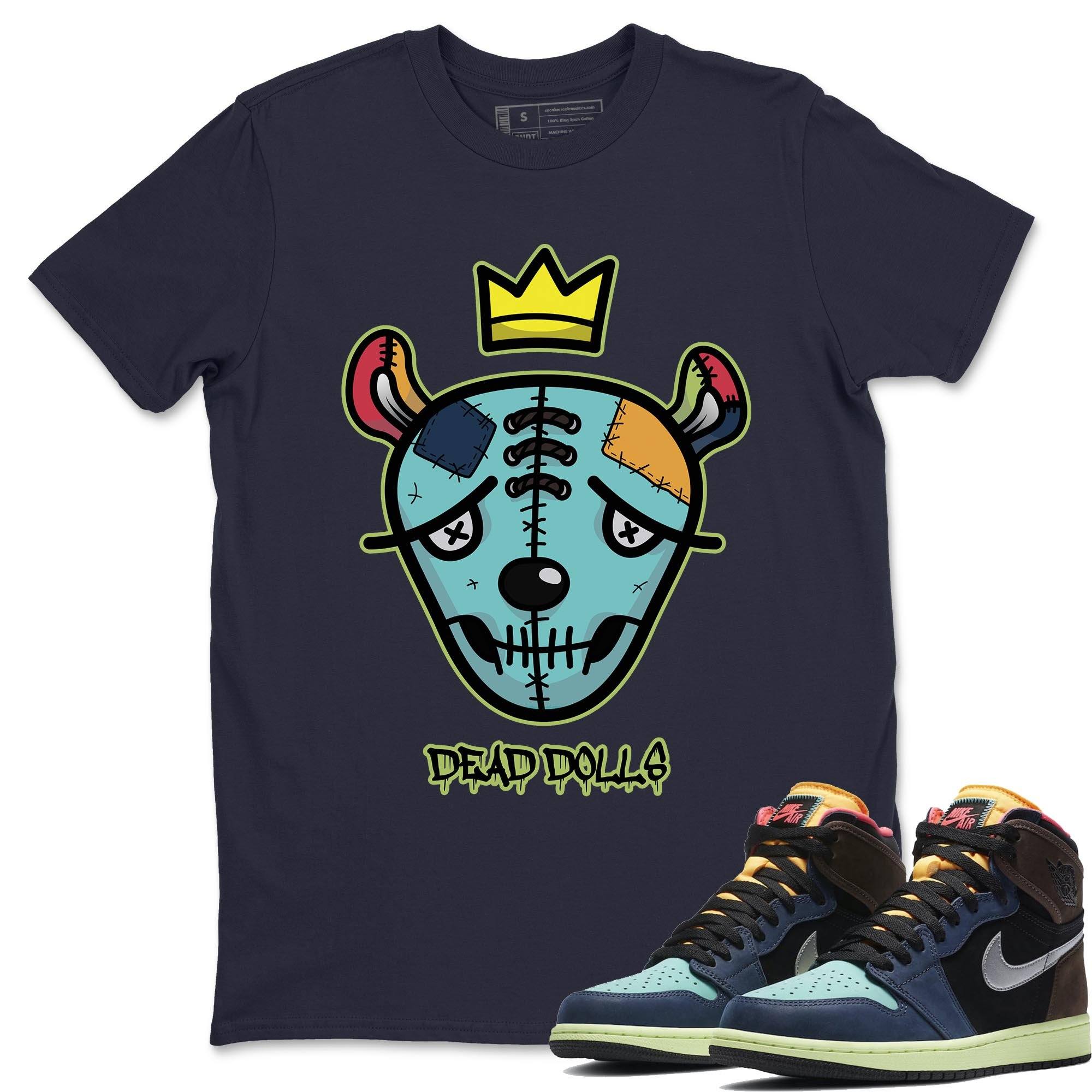 Jordan 1 Bio Hack Sneaker Match Tees Dead Dolls Face Sneaker Tees Jordan 1 Bio Hack Jordan to match sneaker T-Shirt Crew Neck Shirts