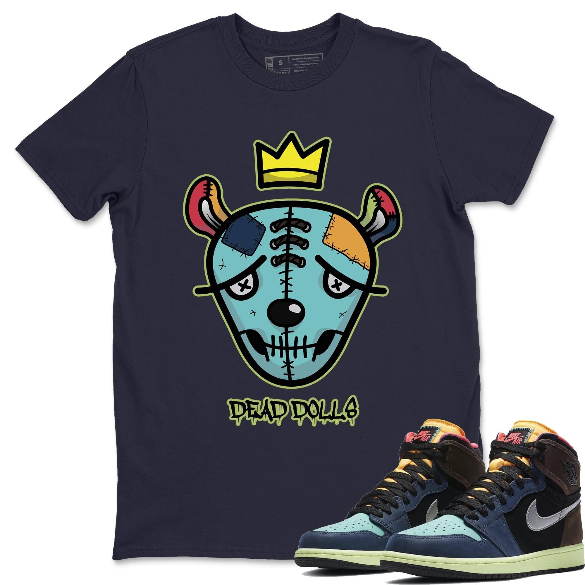 Jordan 1 Bio Hack Sneaker Match Tees Dead Dolls Face Sneaker Tees Jordan 1 Bio Hack Jordan to match sneaker T-Shirt Crew Neck Shirts