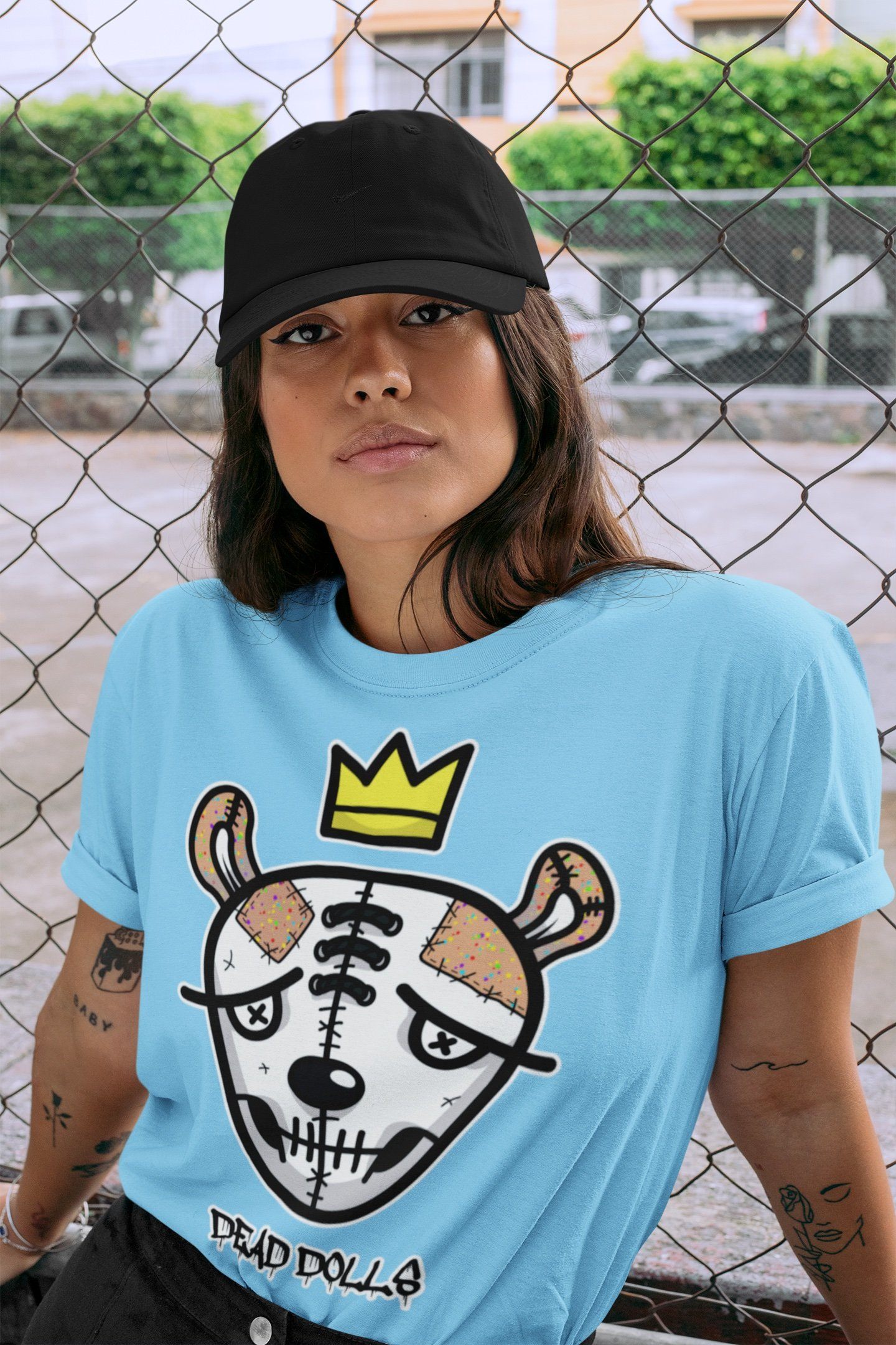 Jordan 1 Brushstroke Sneaker Matching T-Shirt Dead Dolls Face Sneaker Tees Jordan 1 Brushstroke Sneaker Release Tees Crew Neck Tees