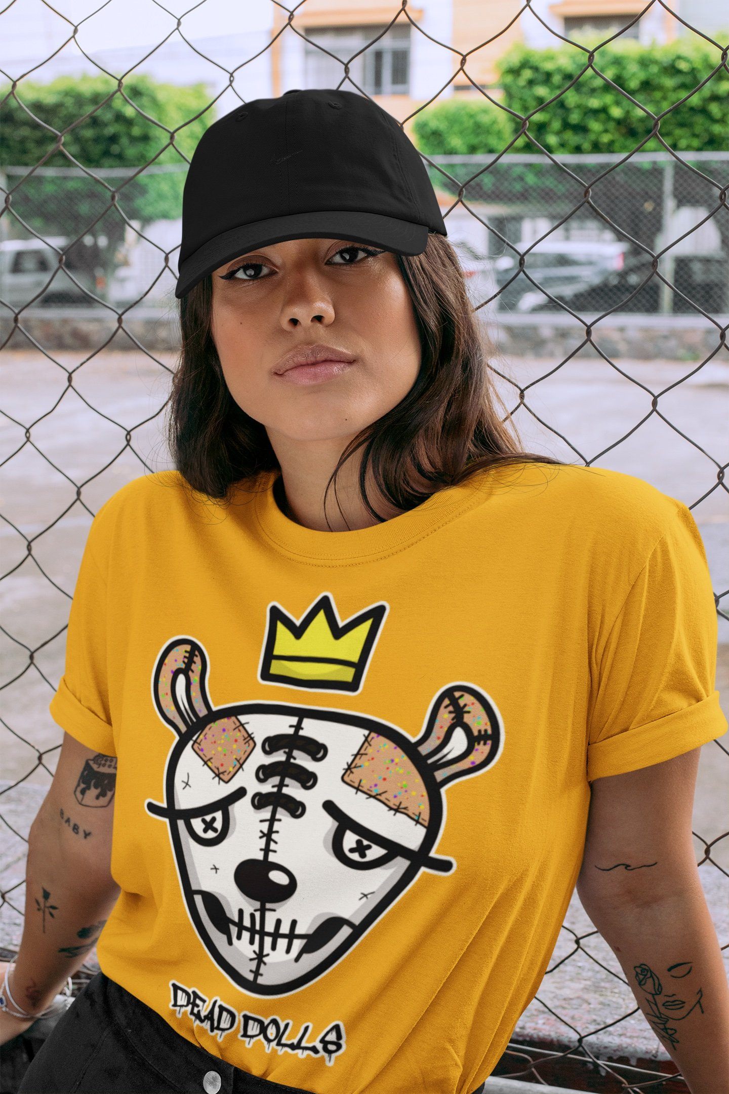 Jordan 1 Brushstroke Sneaker Matching T-Shirt Dead Dolls Face Sneaker Tees Jordan 1 Brushstroke Sneaker Release Tees Crew Neck Tees