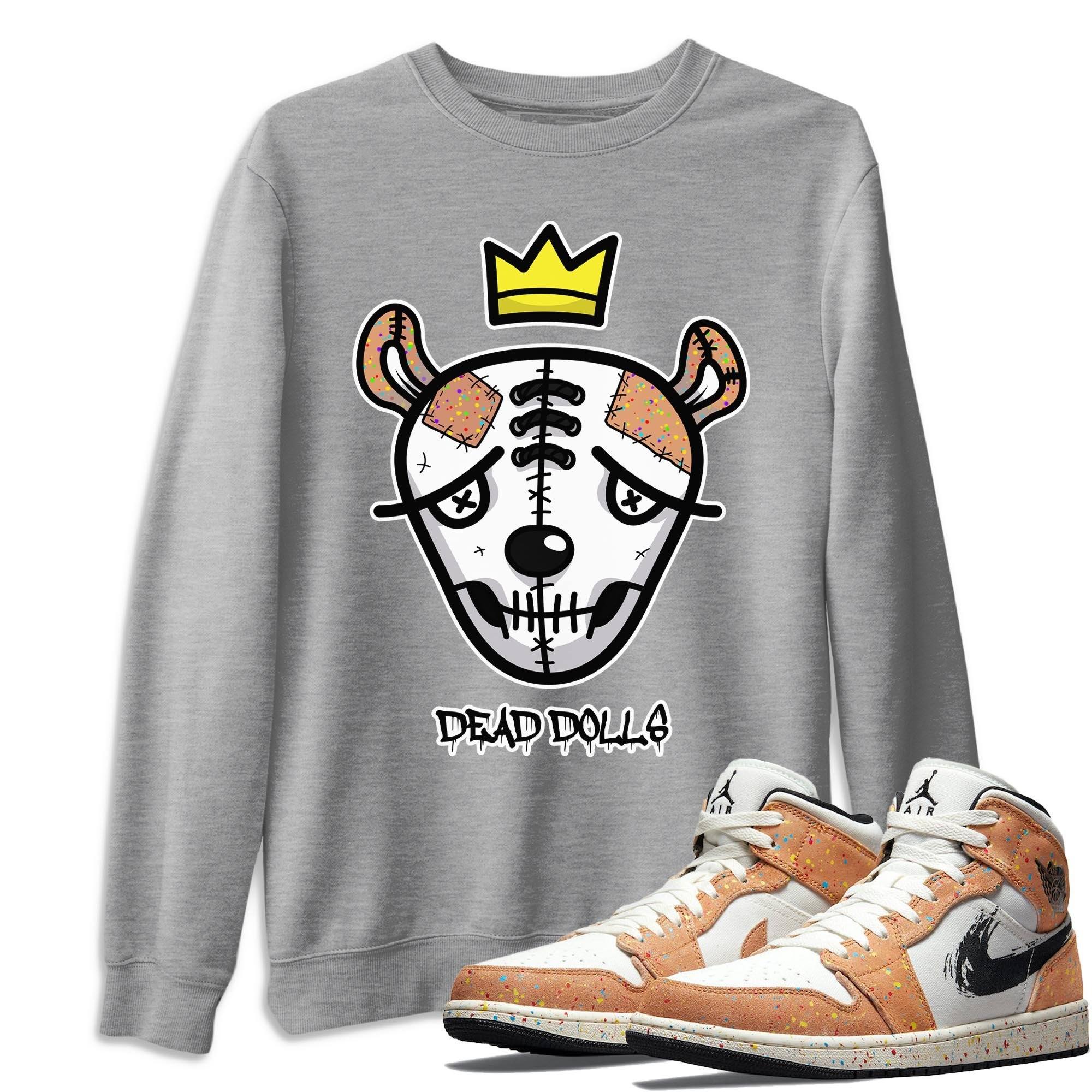 Jordan 1 Brushstroke Sneaker Matching T-Shirt Dead Dolls Face Sneaker Tees Jordan 1 Brushstroke Sneaker Release Tees Crew Neck Tees