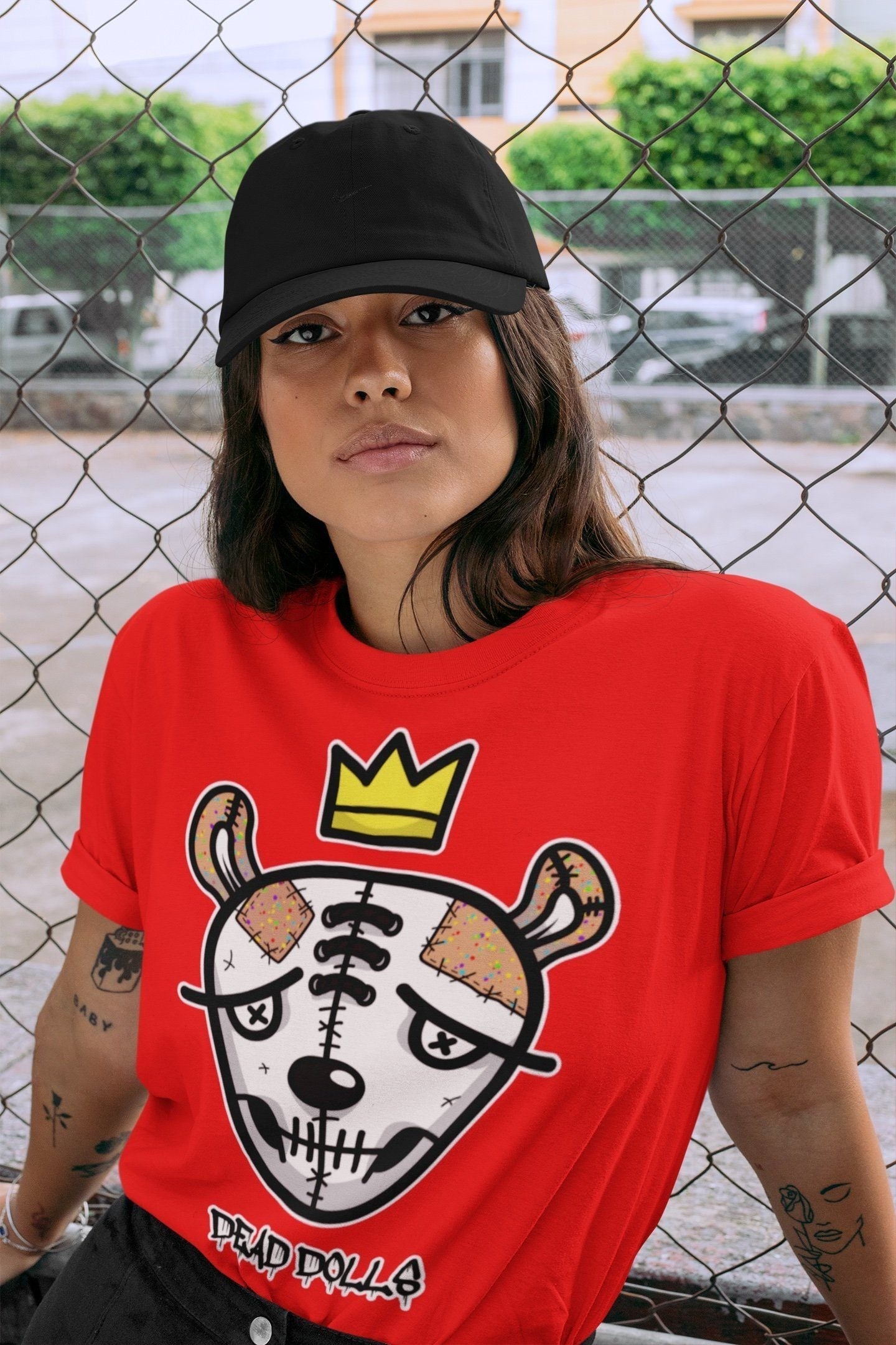 Jordan 1 Brushstroke Sneaker Matching T-Shirt Dead Dolls Face Sneaker Tees Jordan 1 Brushstroke Sneaker Release Tees Crew Neck Tees