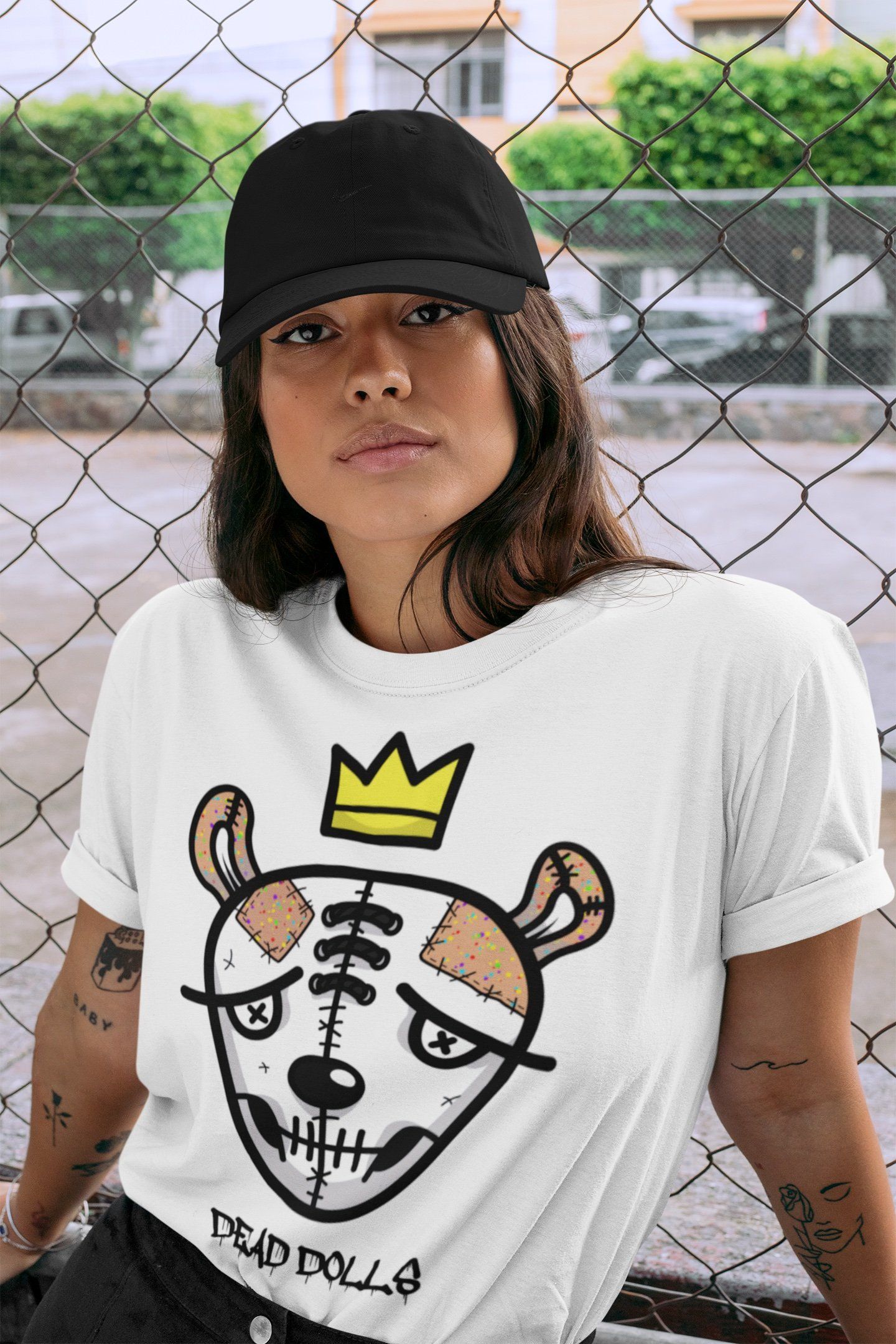 Jordan 1 Brushstroke Sneaker Matching T-Shirt Dead Dolls Face Sneaker Tees Jordan 1 Brushstroke Sneaker Release Tees Crew Neck Tees