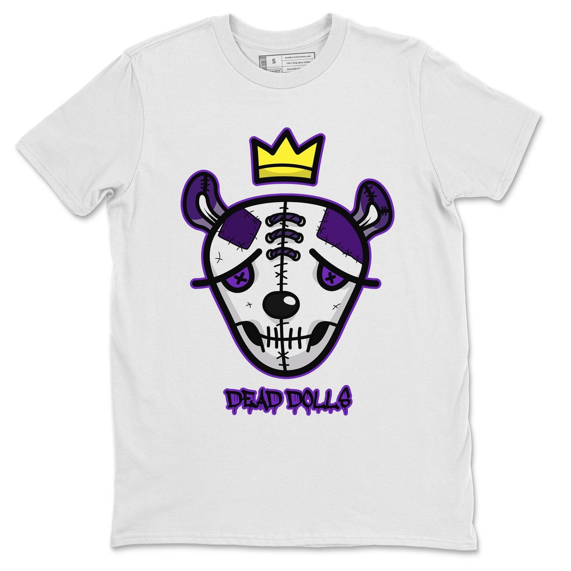 Jordan 1 WMNS Court Purple Shirt To Match Jordans Dead Dolls Face Sneaker Tees Jordan 1 WMNS Court Purple Drip Gear Zone Sneaker Matching Clothing Unisex Shirts
