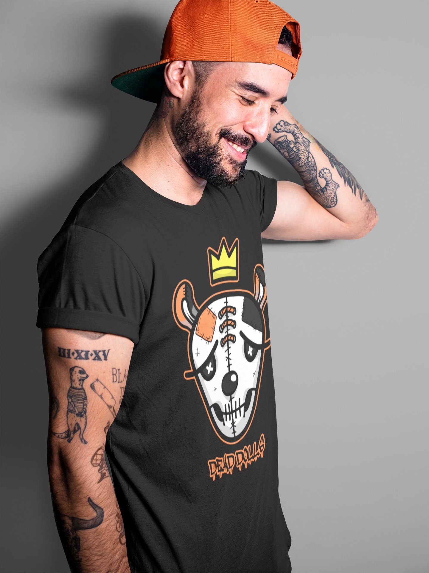 Jordan 1 Electro Orange Sneaker Matching T-Shirt Dead Dolls Face Sneaker Tees Jordan 1 Electro Orange Sneaker Release Tees Crew Neck Tees