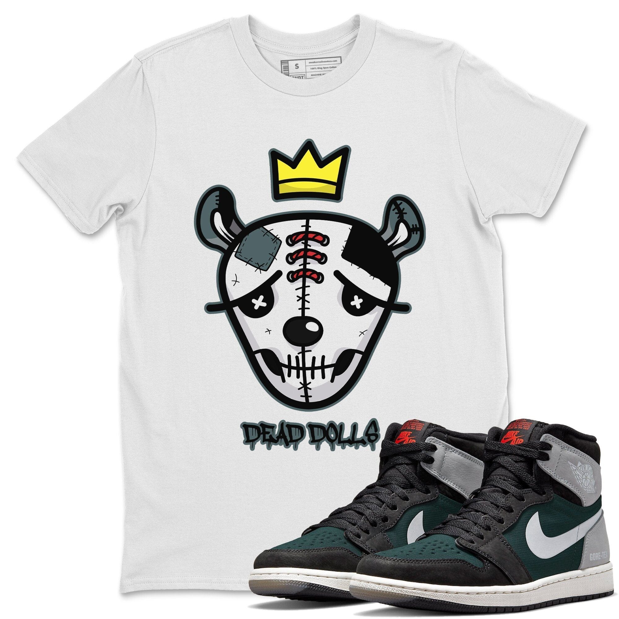 Jordan 1 Element Gore-Tex Black Grey Sneaker Matching T-Shirt Dead Dolls Face Sneaker Tees Jordan 1 Element Gore-Tex Black Grey Sneaker Release Tees Crew Neck Tees