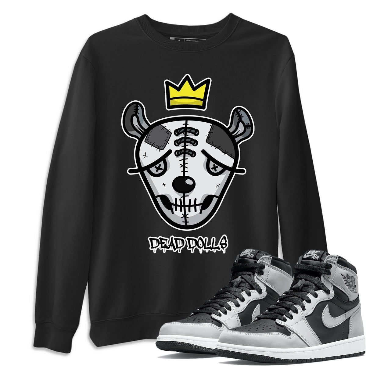 Jordan 1 Shadow 2.0 Shirt To Match Jordans Dead Dolls Face Sneaker Tees Jordan 1 Shadow 2.0 Drip Gear Zone Sneaker Matching Clothing Unisex Shirts