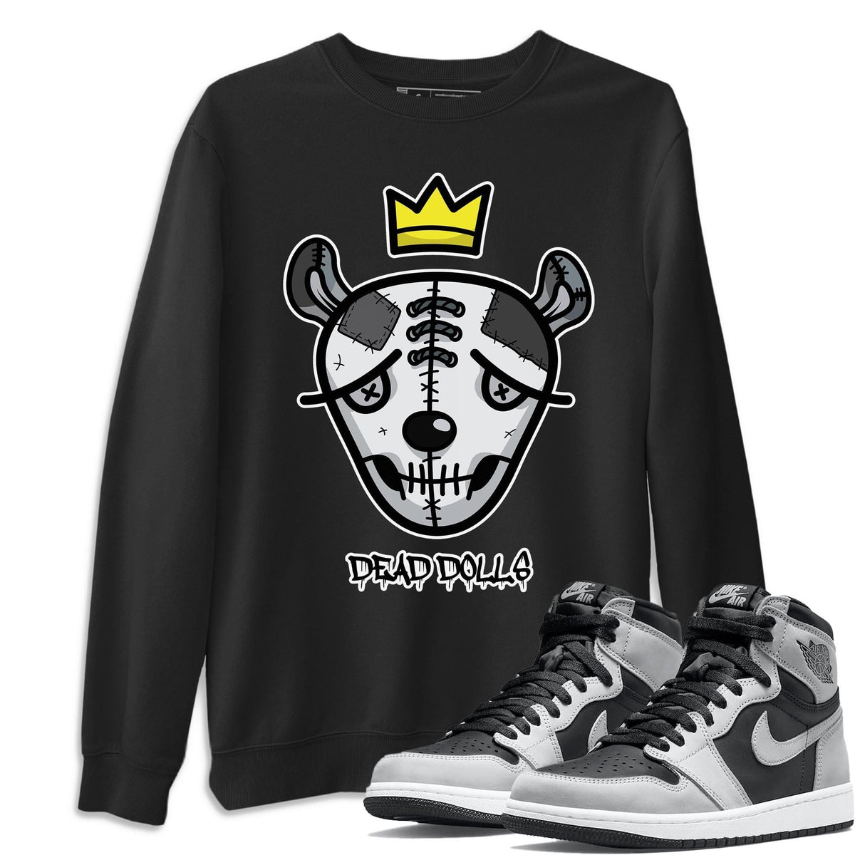 Jordan 1 Shadow 2.0 Shirt To Match Jordans Dead Dolls Face Sneaker Tees Jordan 1 Shadow 2.0 Drip Gear Zone Sneaker Matching Clothing Unisex Shirts