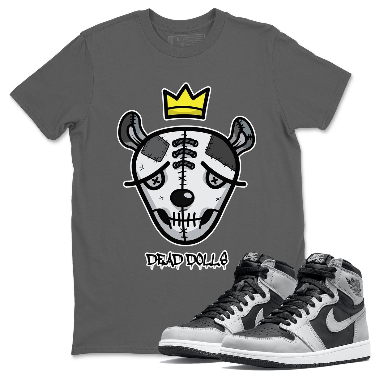 Jordan 1 Shadow 2.0 Shirt To Match Jordans Dead Dolls Face Sneaker Tees Jordan 1 Shadow 2.0 Drip Gear Zone Sneaker Matching Clothing Unisex Shirts