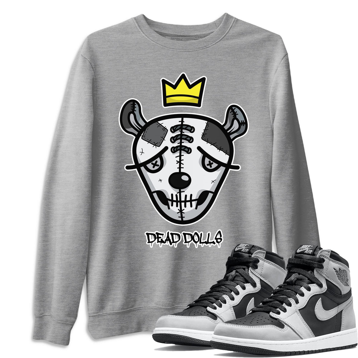 Jordan 1 Shadow 2.0 Shirt To Match Jordans Dead Dolls Face Sneaker Tees Jordan 1 Shadow 2.0 Drip Gear Zone Sneaker Matching Clothing Unisex Shirts