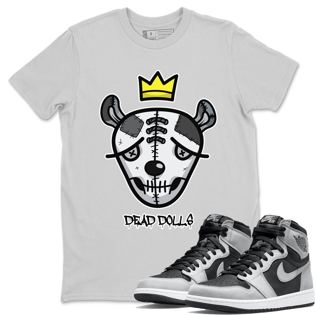 Jordan 1 Shadow 2.0 Shirt To Match Jordans Dead Dolls Face Sneaker Tees Jordan 1 Shadow 2.0 Drip Gear Zone Sneaker Matching Clothing Unisex Shirts