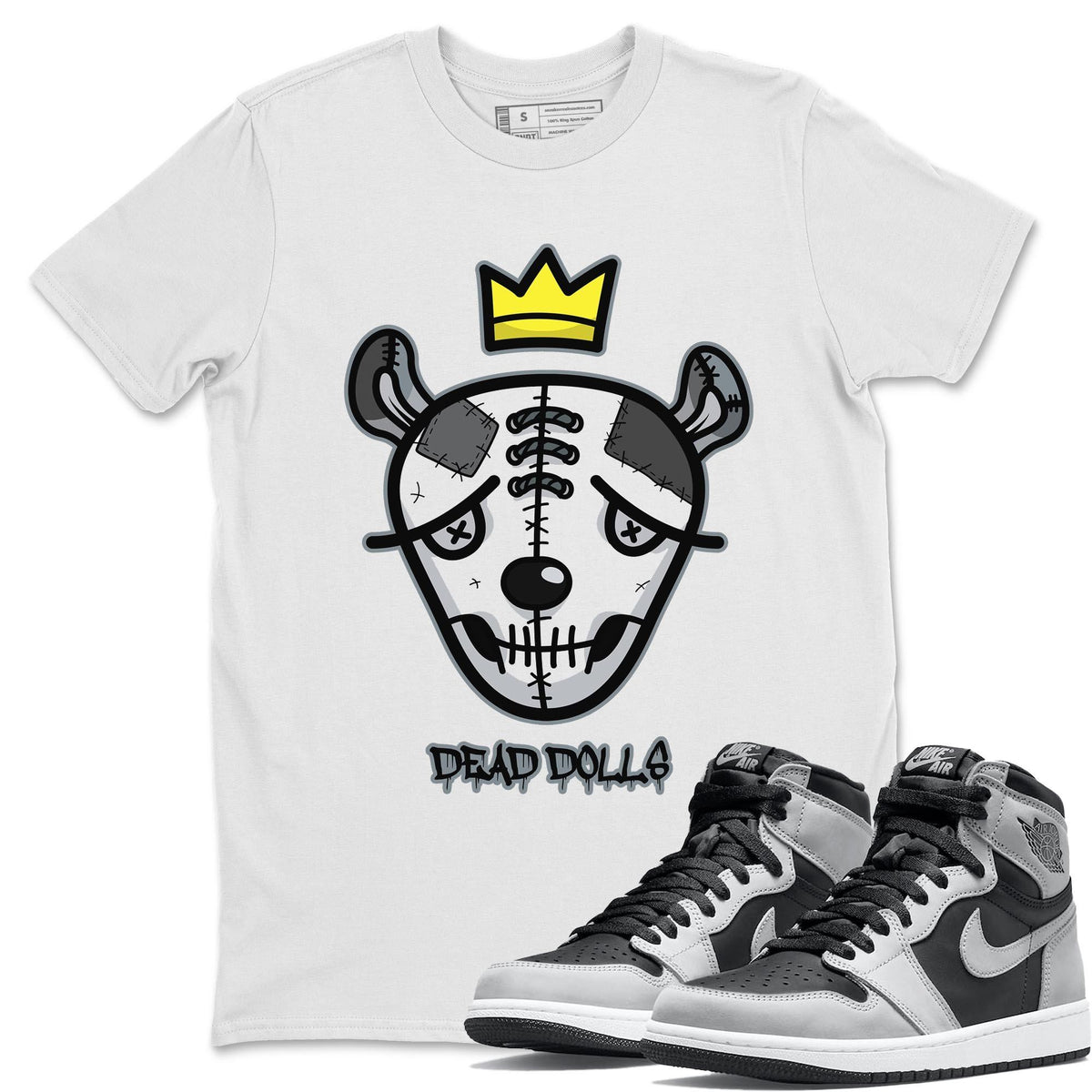 Jordan 1 Shadow 2.0 Shirt To Match Jordans Dead Dolls Face Sneaker Tees Jordan 1 Shadow 2.0 Drip Gear Zone Sneaker Matching Clothing Unisex Shirts