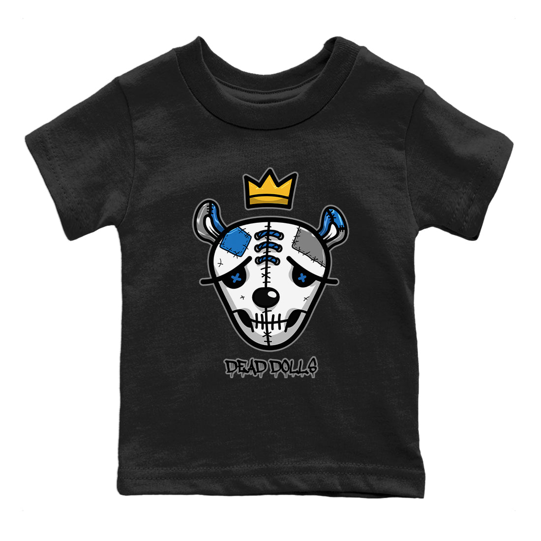 Jordan 1 True Blue Sneaker Matching T-Shirt Dead Dolls Face Sneaker Tees Jordan 1 True Blue Sneaker Release Tees Kids Shirts