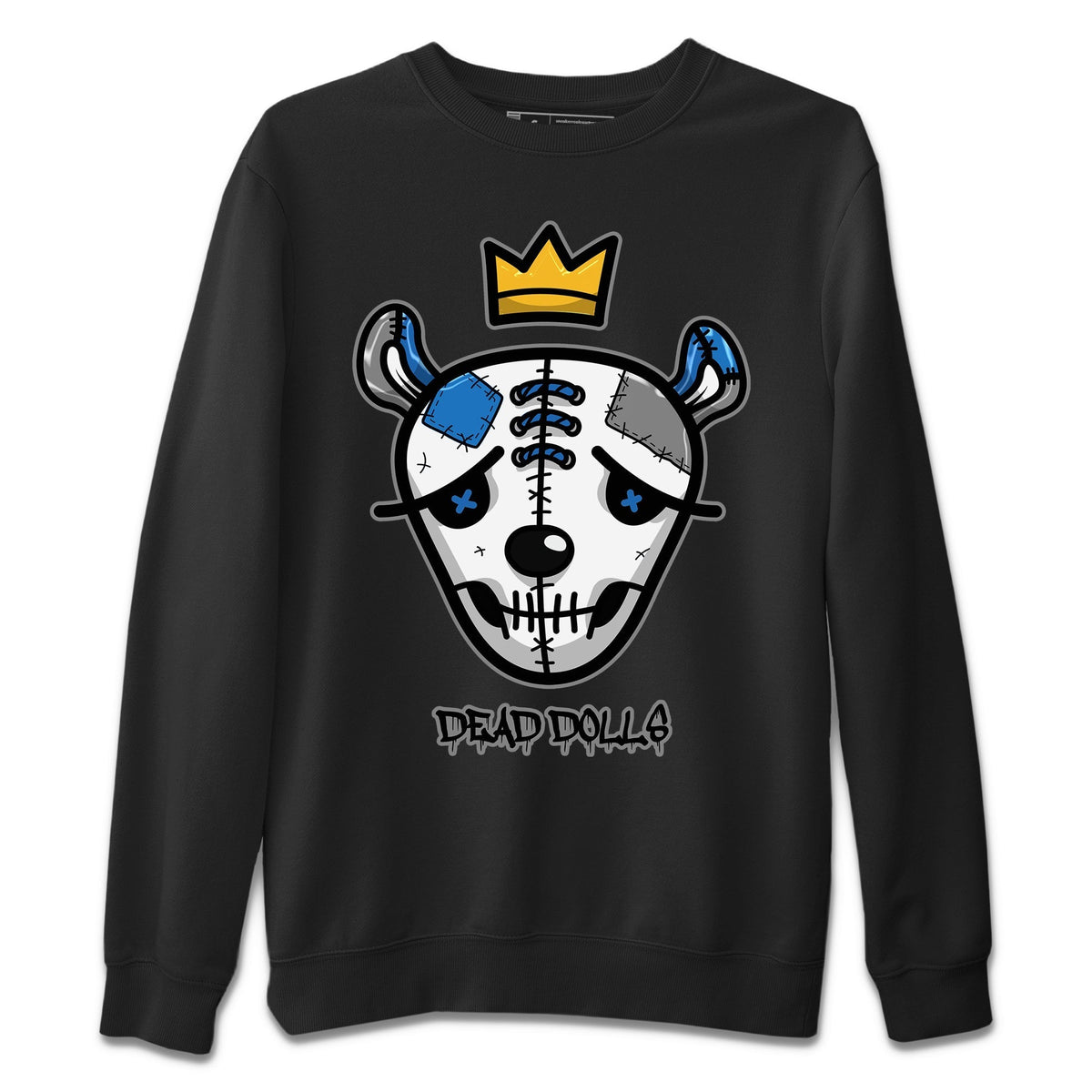 Jordan 1 True Blue Sneaker Matching T-Shirt Dead Dolls Face Sneaker Tees Jordan 1 True Blue Sneaker Release Tees Crew Neck Tees