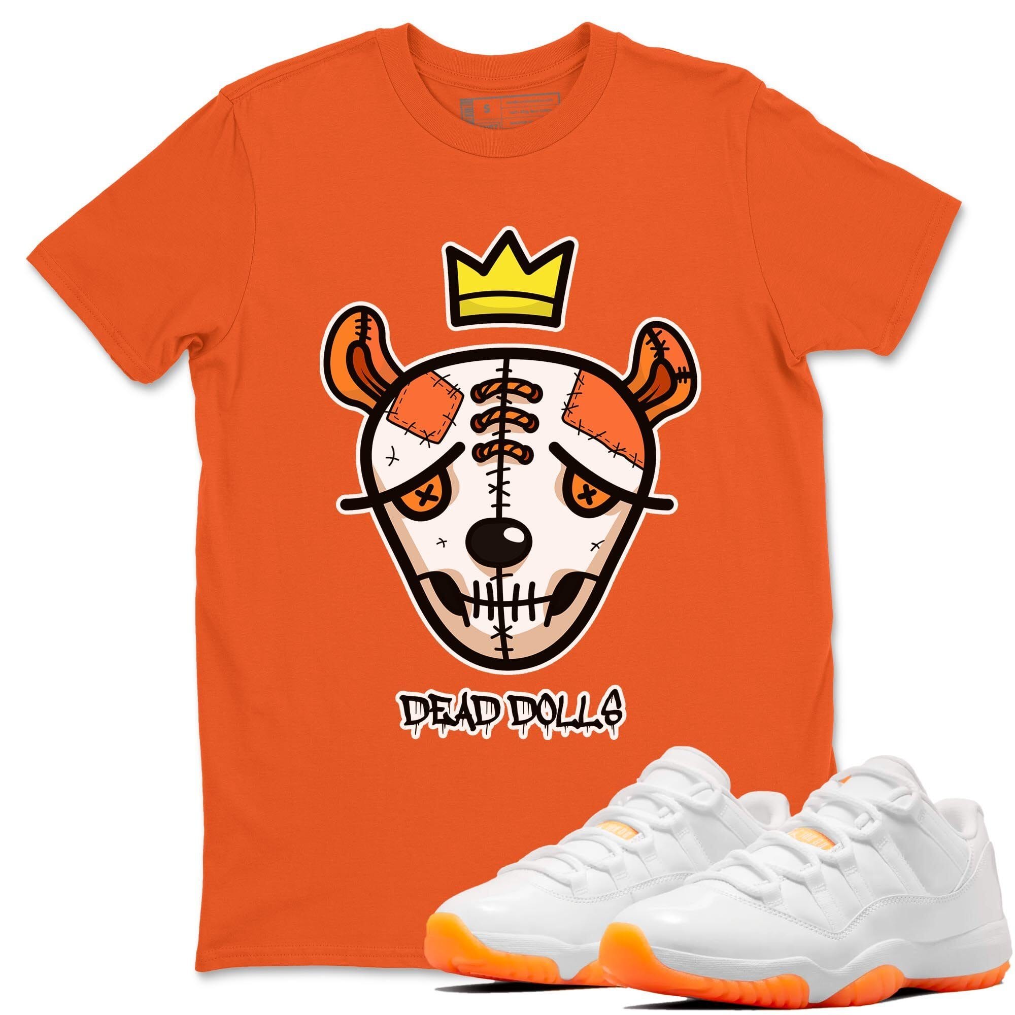 Jordan 11 Citrus Shirt To Match Jordans Dead Dolls Face Sneaker Tees Jordan 11 Citrus Drip Gear Zone Sneaker Matching Clothing Unisex Shirts