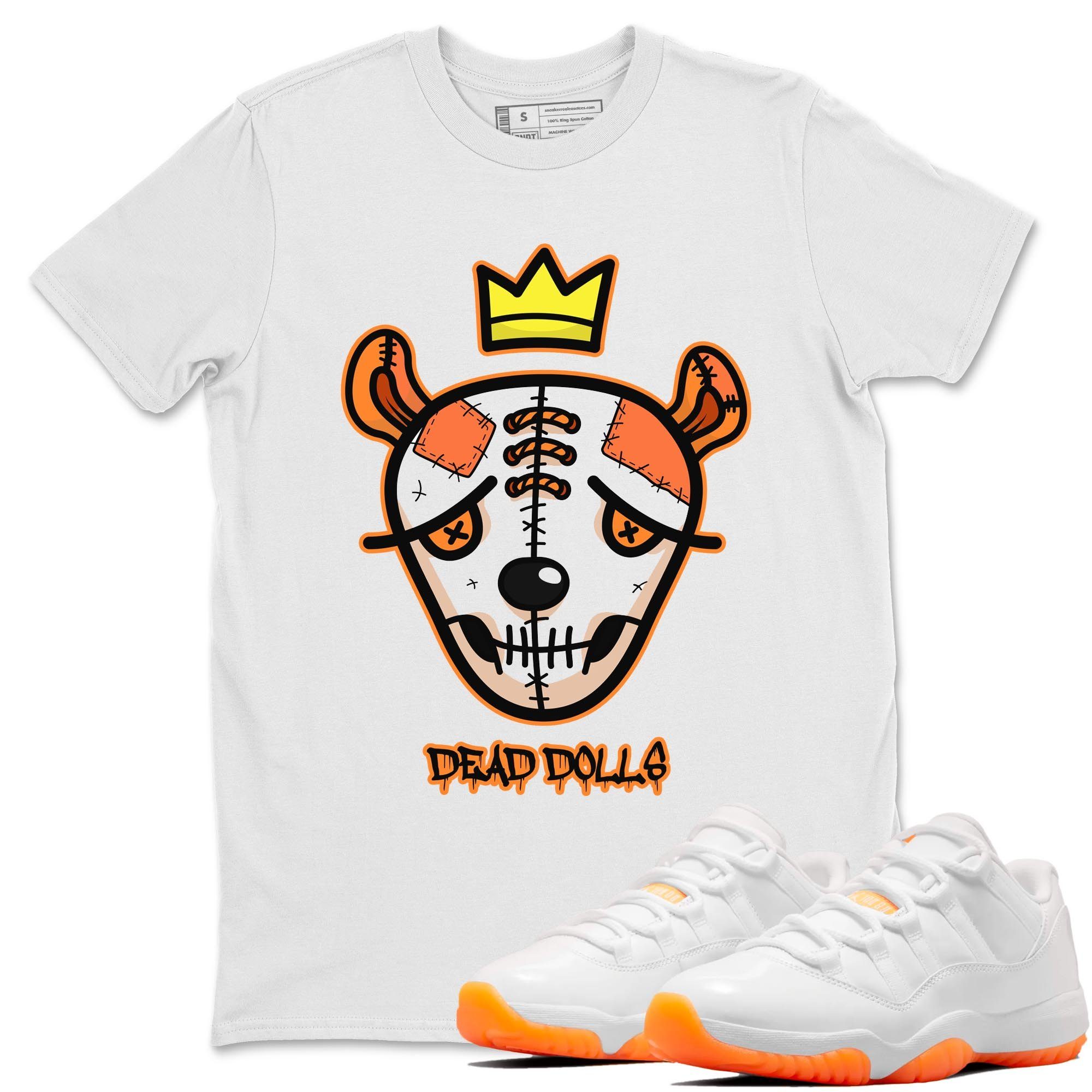Jordan 11 Citrus Shirt To Match Jordans Dead Dolls Face Sneaker Tees Jordan 11 Citrus Drip Gear Zone Sneaker Matching Clothing Unisex Shirts