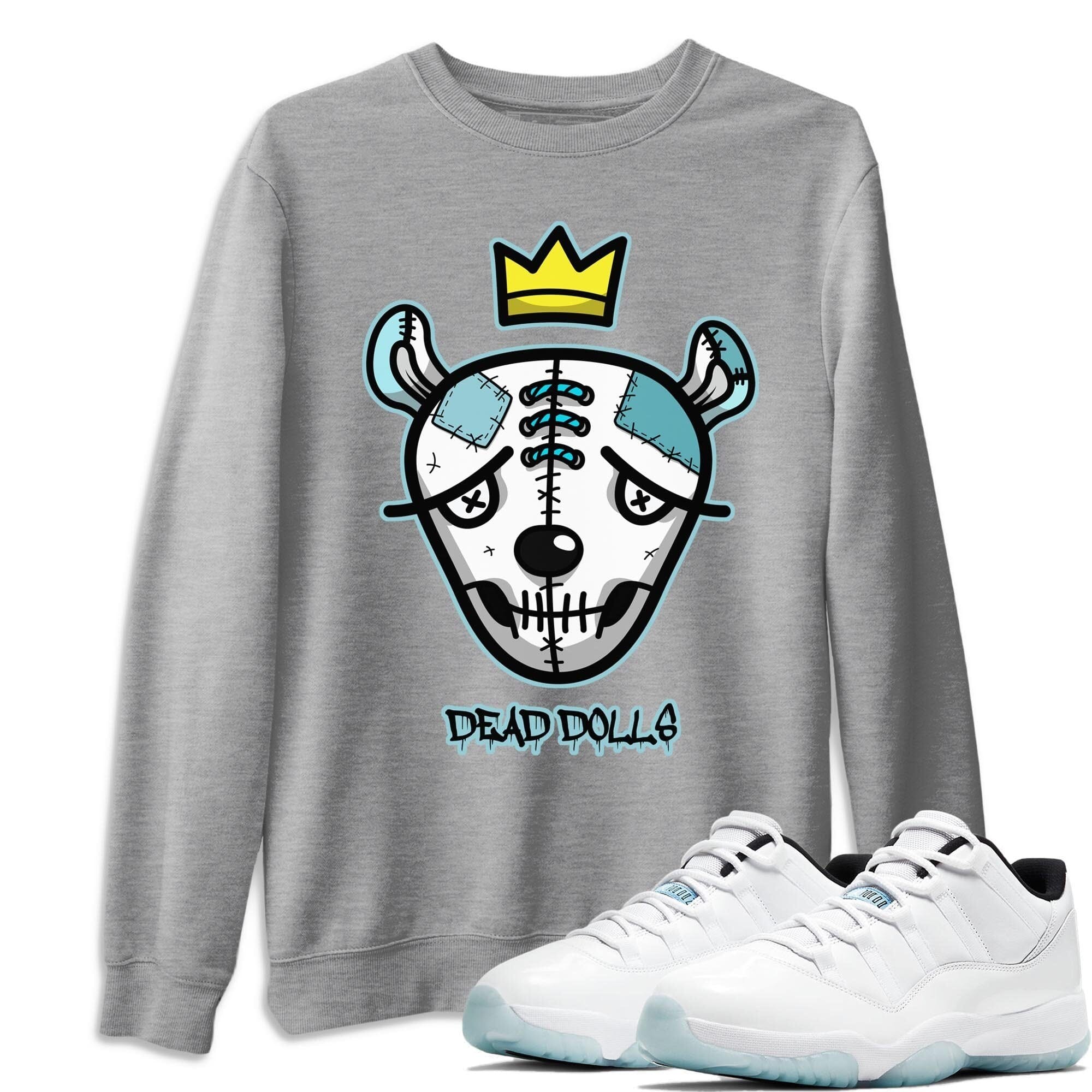 Jordan 11 Legend Blue Shirt To Match Jordans Dead Dolls Face Sneaker Tees Jordan 11 Legend Blue Drip Gear Zone Sneaker Matching Clothing Unisex Shirts