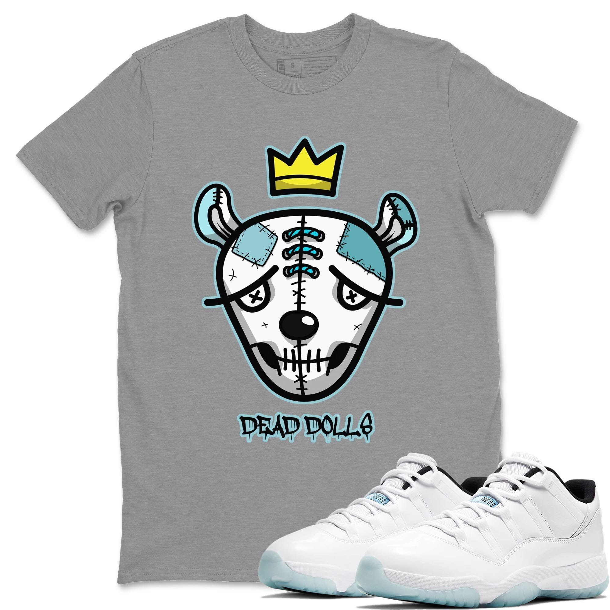Jordan 11 Legend Blue Shirt To Match Jordans Dead Dolls Face Sneaker Tees Jordan 11 Legend Blue Drip Gear Zone Sneaker Matching Clothing Unisex Shirts