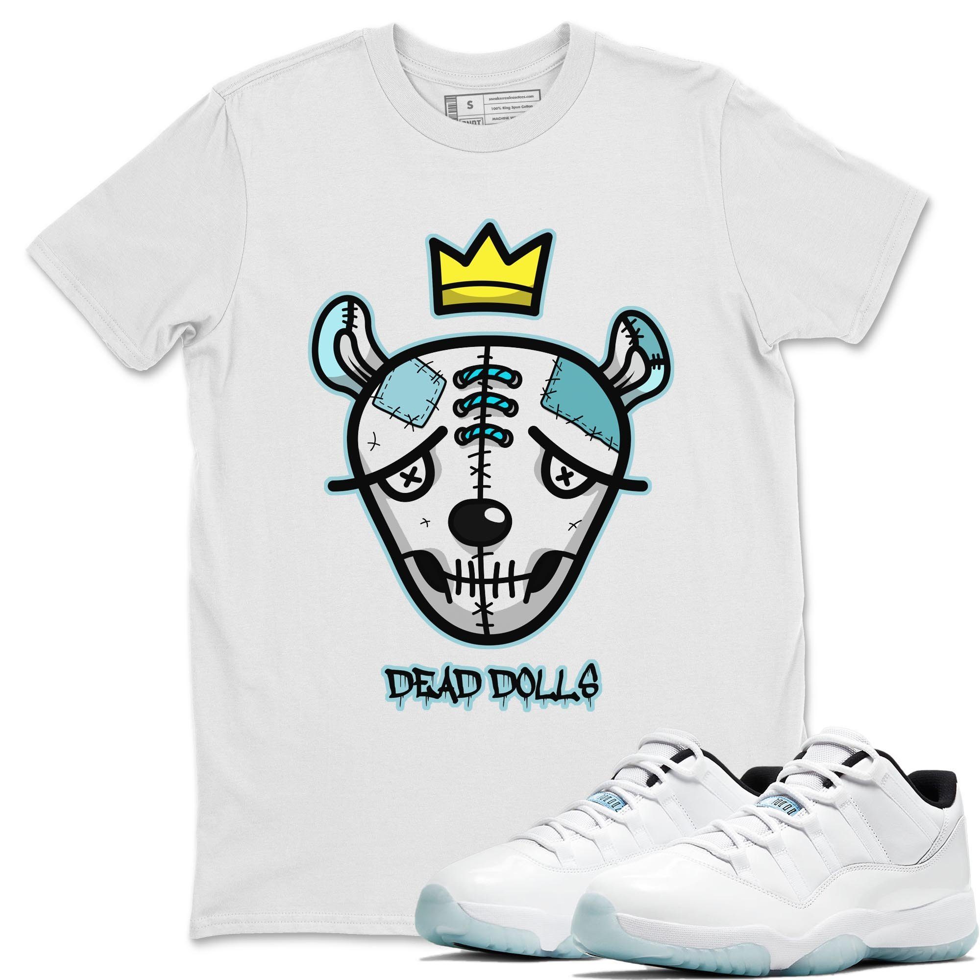 Jordan 11 Legend Blue Shirt To Match Jordans Dead Dolls Face Sneaker Tees Jordan 11 Legend Blue Drip Gear Zone Sneaker Matching Clothing Unisex Shirts