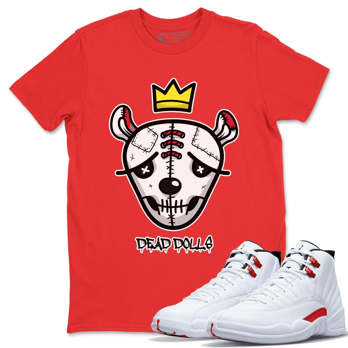 Jordan 12 Twist Shirt To Match Jordans Dead Dolls Face Sneaker Tees Jordan 12 Twist Drip Gear Zone Sneaker Matching Clothing Unisex Shirts