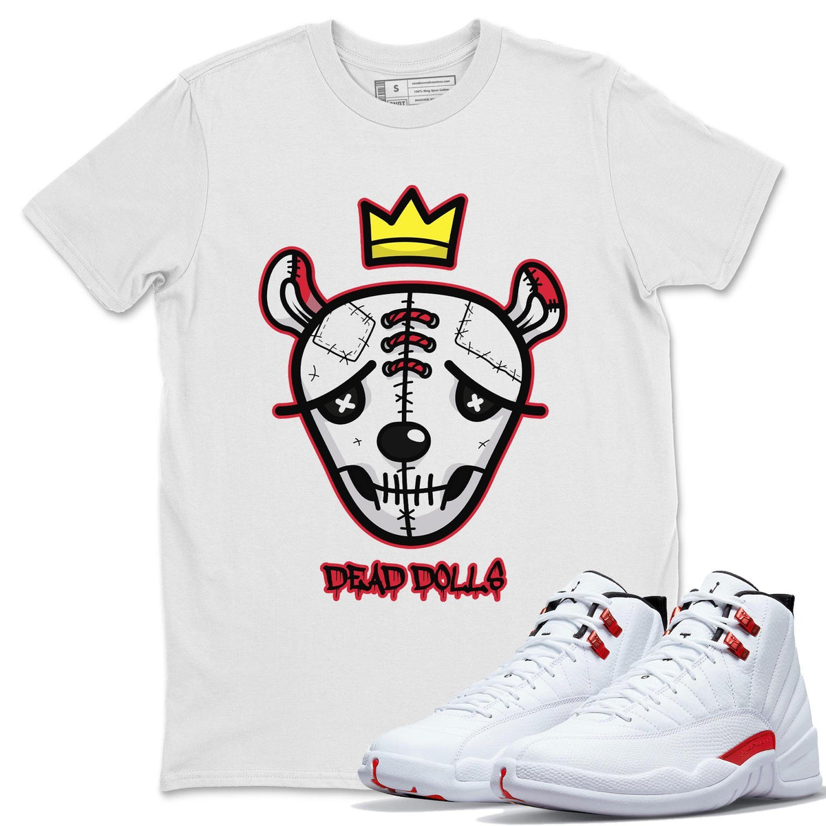 Jordan 12 Twist Shirt To Match Jordans Dead Dolls Face Sneaker Tees Jordan 12 Twist Drip Gear Zone Sneaker Matching Clothing Unisex Shirts