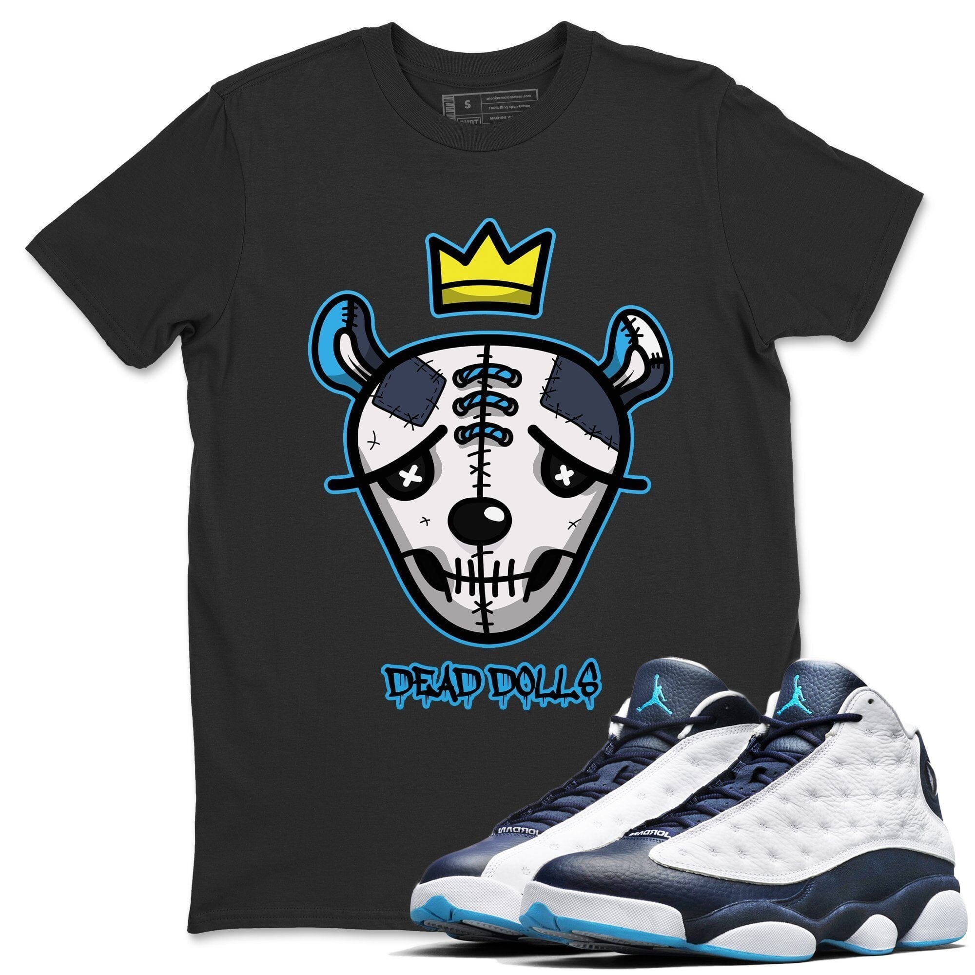 Jordan 13 Obsidian Shirt To Match Jordans Dead Dolls Face Sneaker Tees Jordan 13 Obsidian Drip Gear Zone Sneaker Matching Clothing Unisex Shirts