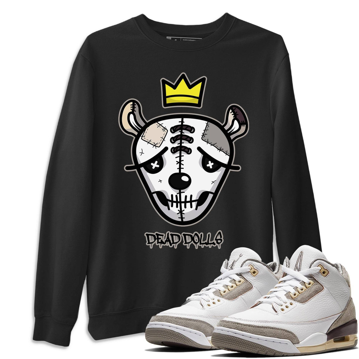 Jordan 3 A Ma Maniere Shirt To Match Jordans Dead Dolls Face Sneaker Tees Jordan 3 A Ma Maniere Drip Gear Zone Sneaker Matching Clothing Unisex Shirts