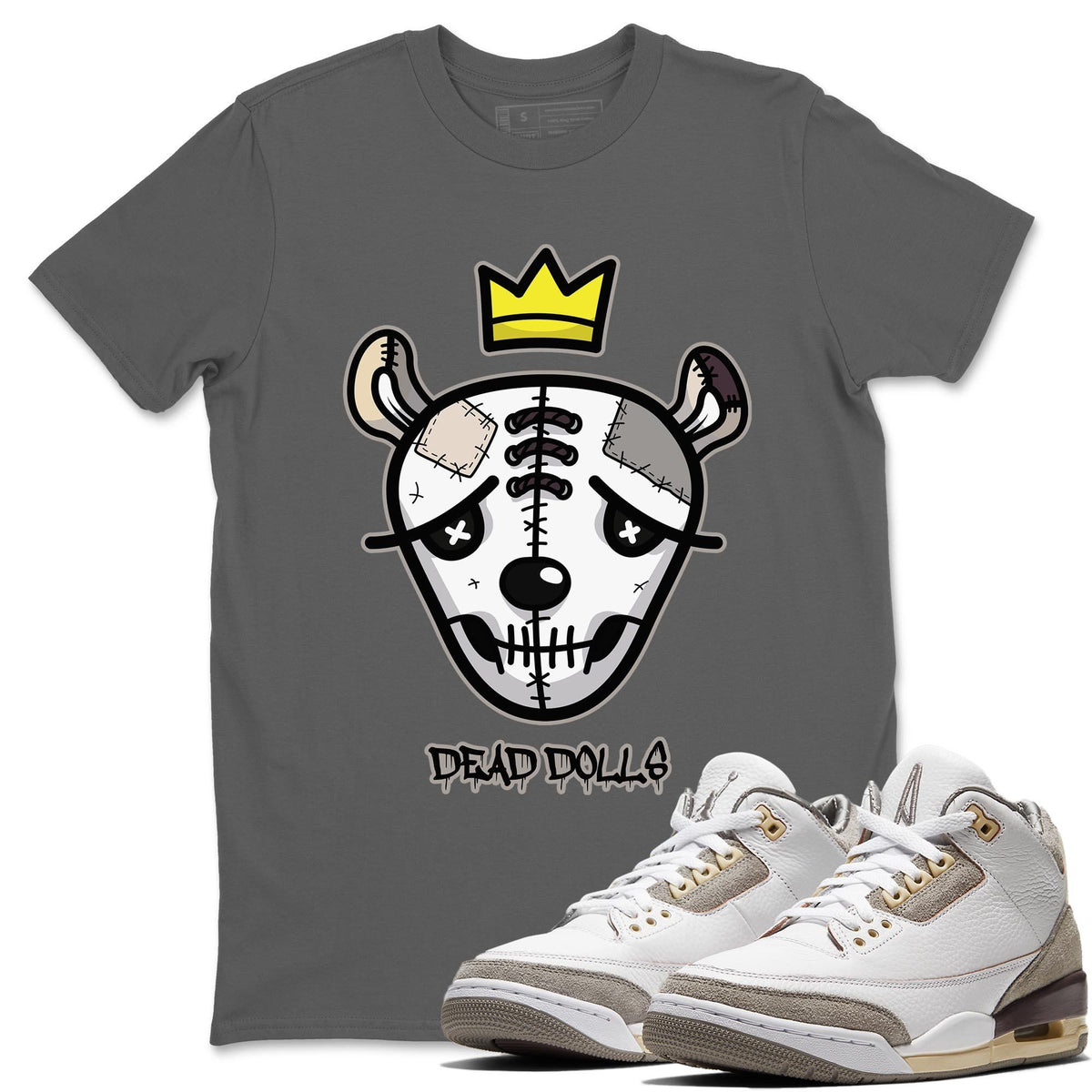 Jordan 3 A Ma Maniere Shirt To Match Jordans Dead Dolls Face Sneaker Tees Jordan 3 A Ma Maniere Drip Gear Zone Sneaker Matching Clothing Unisex Shirts