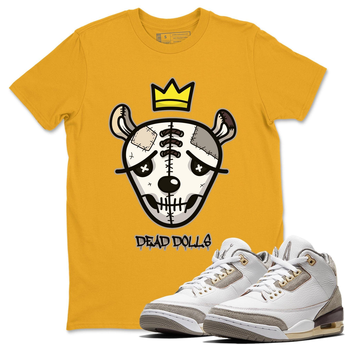 Jordan 3 A Ma Maniere Shirt To Match Jordans Dead Dolls Face Sneaker Tees Jordan 3 A Ma Maniere Drip Gear Zone Sneaker Matching Clothing Unisex Shirts