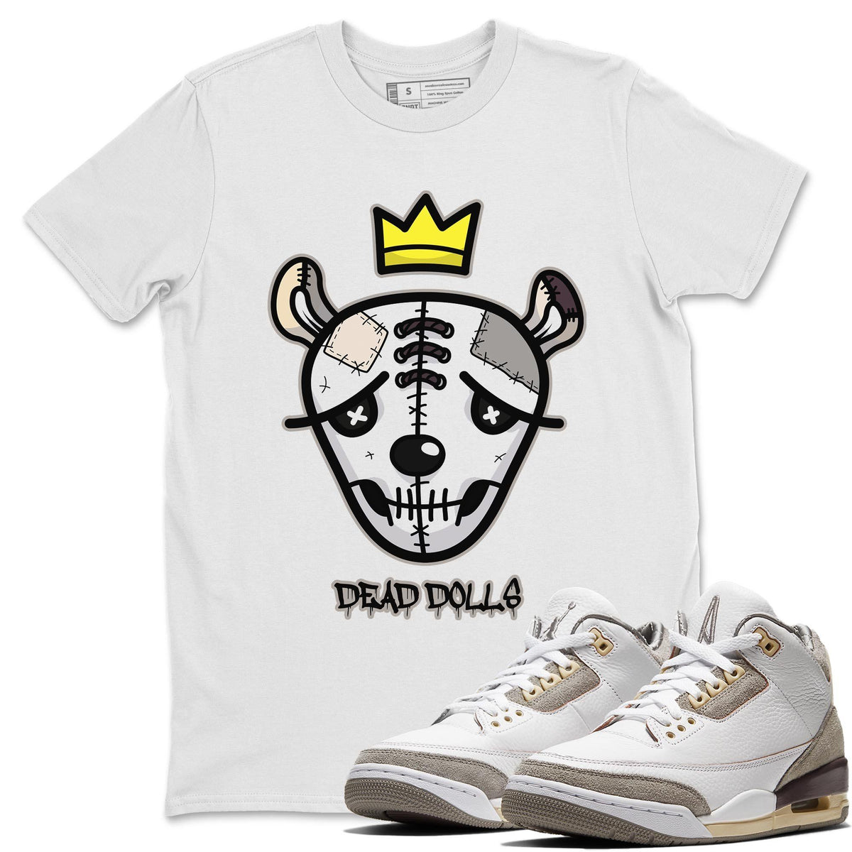 Jordan 3 A Ma Maniere Shirt To Match Jordans Dead Dolls Face Sneaker Tees Jordan 3 A Ma Maniere Drip Gear Zone Sneaker Matching Clothing Unisex Shirts