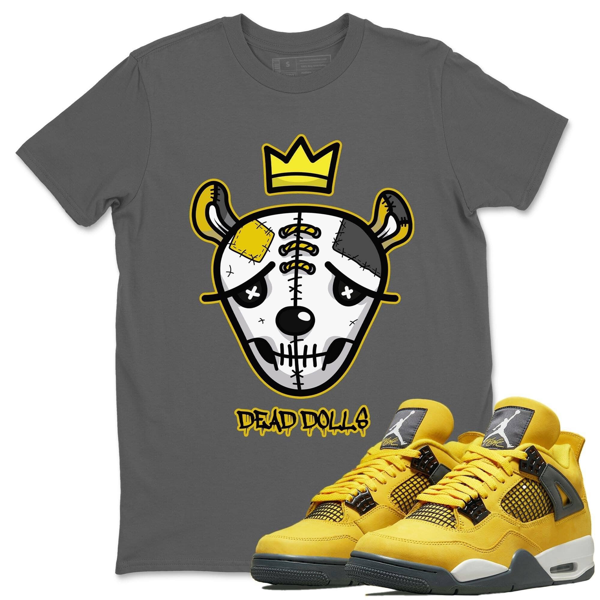 Jordan 4 Lightning Shirt To Match Jordans Dead Dolls Face Sneaker Tees Jordan 4 Lightning Drip Gear Zone Sneaker Matching Clothing Unisex Shirts