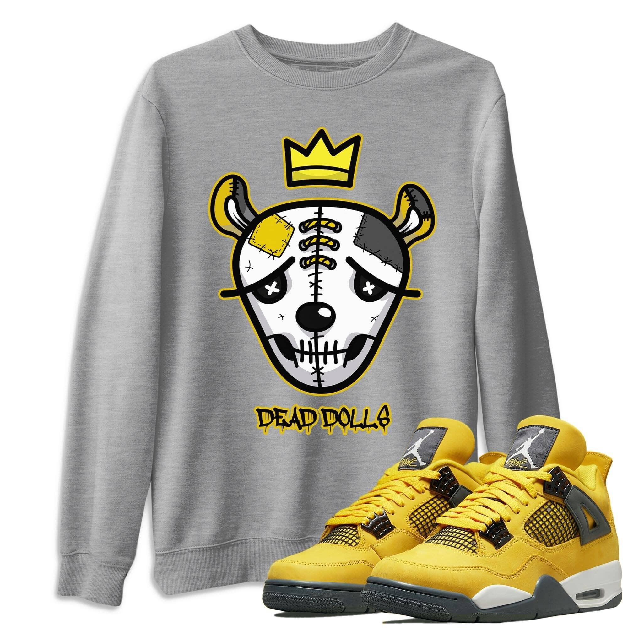 Jordan 4 Lightning Shirt To Match Jordans Dead Dolls Face Sneaker Tees Jordan 4 Lightning Drip Gear Zone Sneaker Matching Clothing Unisex Shirts