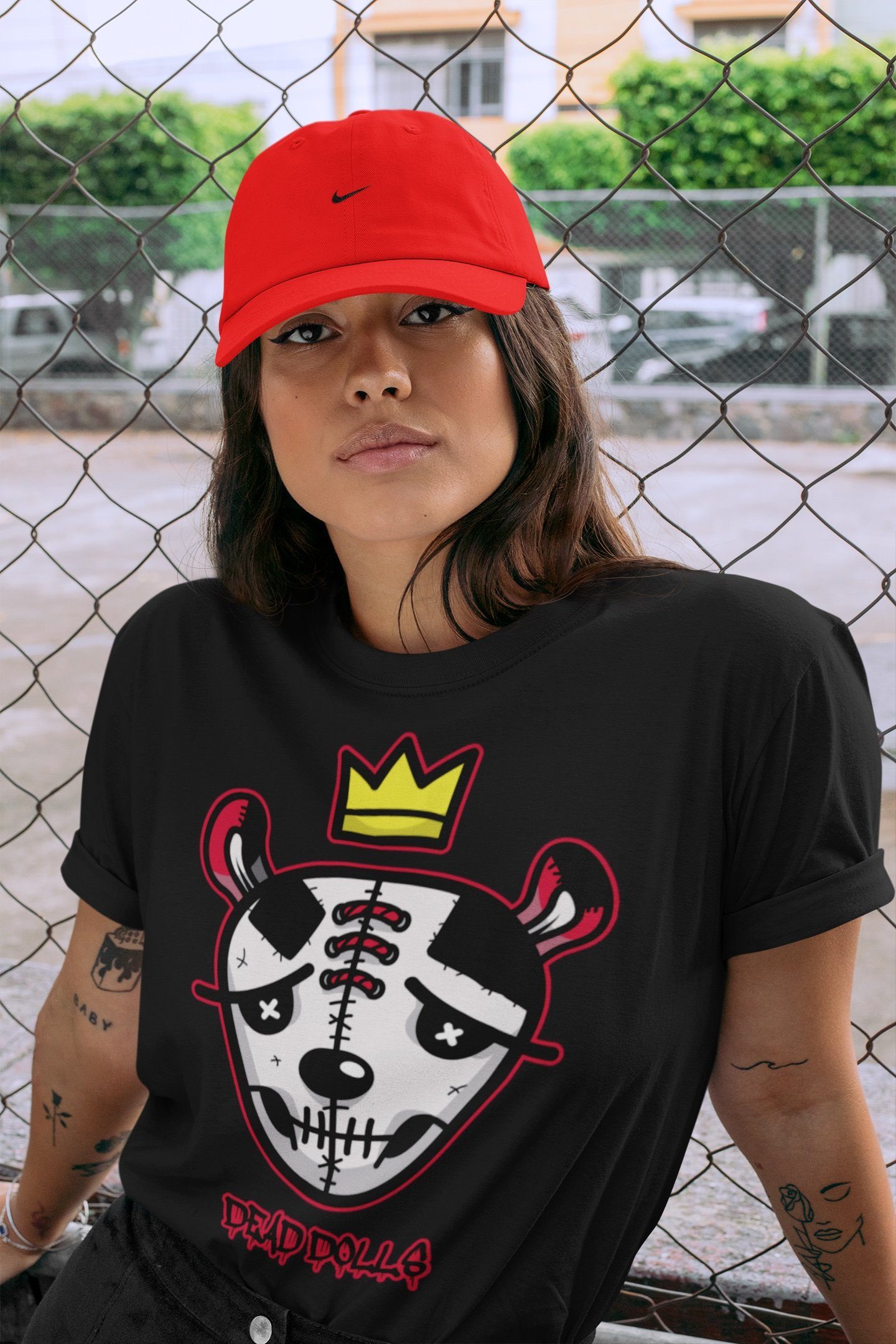 Jordan 4 Red Thunder Shirt To Match Jordans Dead Dolls Face Sneaker Tees Jordan 4 Red Thunder Drip Gear Zone Sneaker Matching Clothing Unisex Shirts