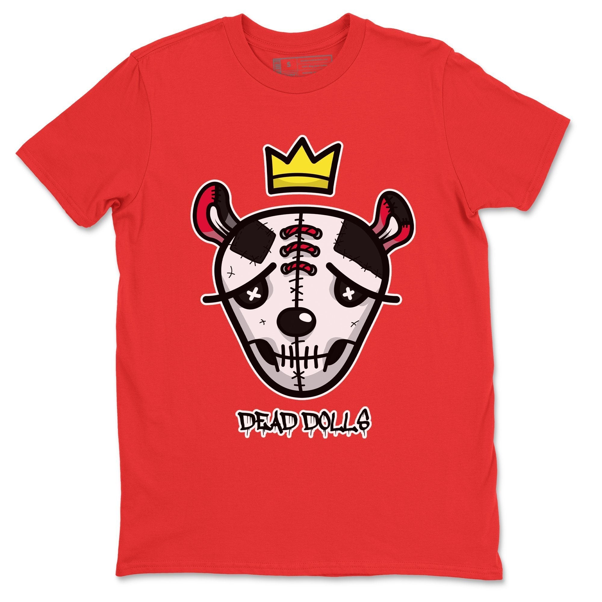 Jordan 4 Red Thunder Shirt To Match Jordans Dead Dolls Face Sneaker Tees Jordan 4 Red Thunder Drip Gear Zone Sneaker Matching Clothing Unisex Shirts