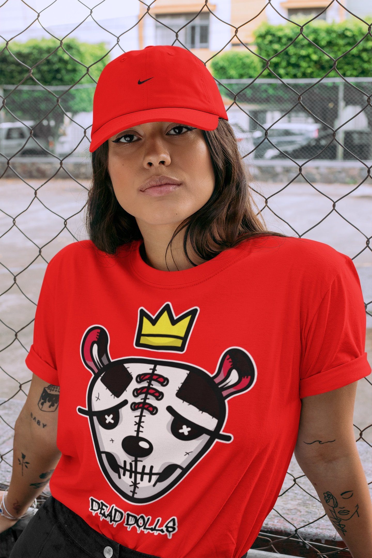 Jordan 4 Red Thunder Shirt To Match Jordans Dead Dolls Face Sneaker Tees Jordan 4 Red Thunder Drip Gear Zone Sneaker Matching Clothing Unisex Shirts