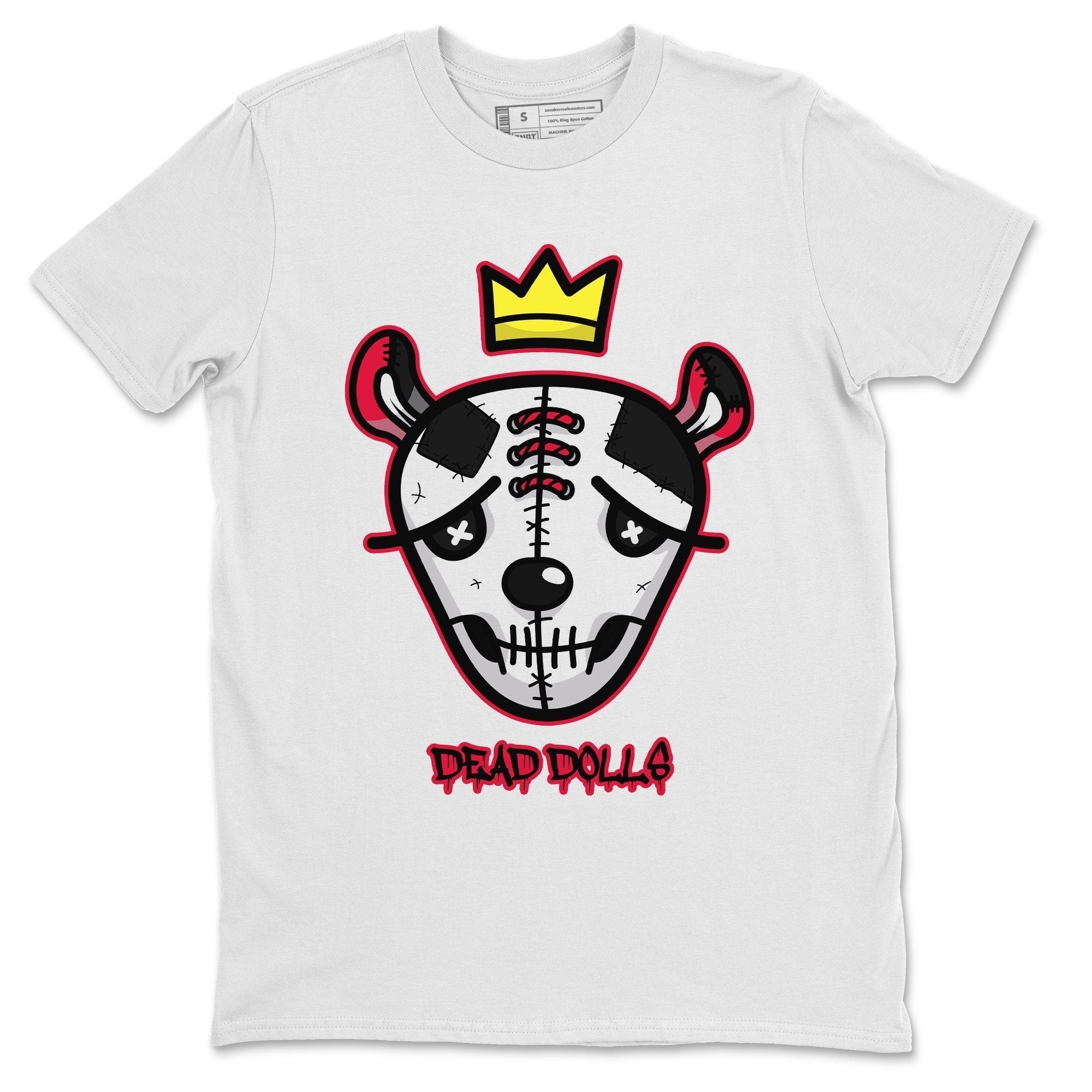 Jordan 4 Red Thunder Shirt To Match Jordans Dead Dolls Face Sneaker Tees Jordan 4 Red Thunder Drip Gear Zone Sneaker Matching Clothing Unisex Shirts