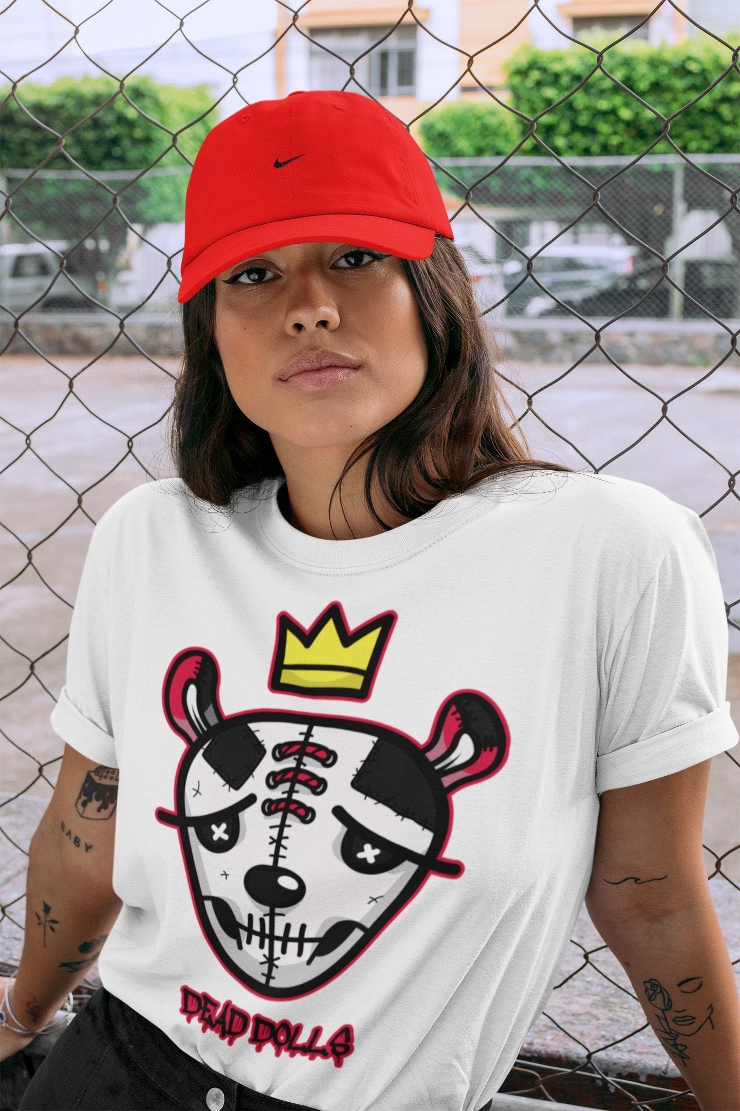 Jordan 4 Red Thunder Shirt To Match Jordans Dead Dolls Face Sneaker Tees Jordan 4 Red Thunder Drip Gear Zone Sneaker Matching Clothing Unisex Shirts