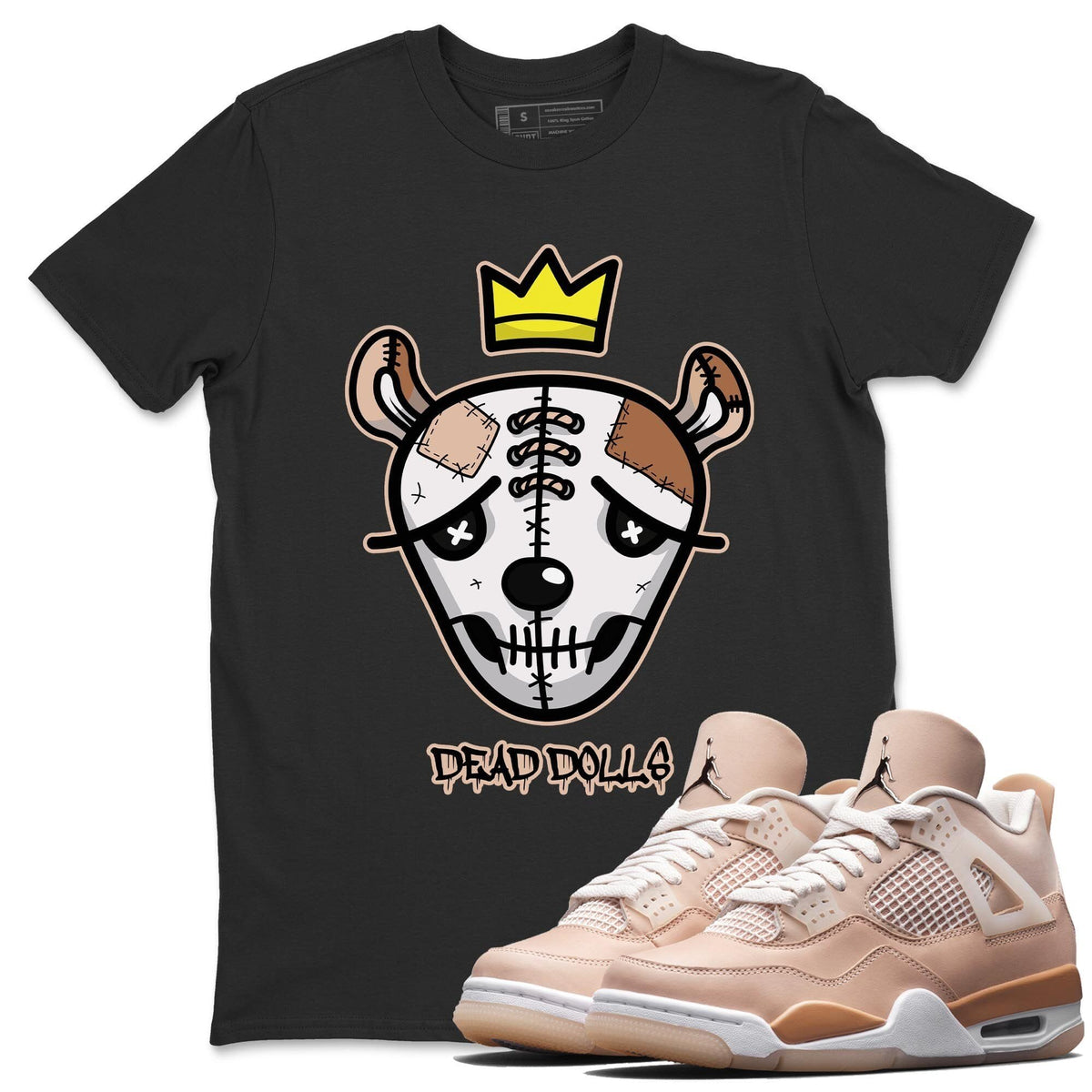 Jordan 4 Shimmer Shirt To Match Jordans Dead Dolls Face Sneaker Tees Jordan 4 Shimmer Drip Gear Zone Sneaker Matching Clothing Unisex Shirts