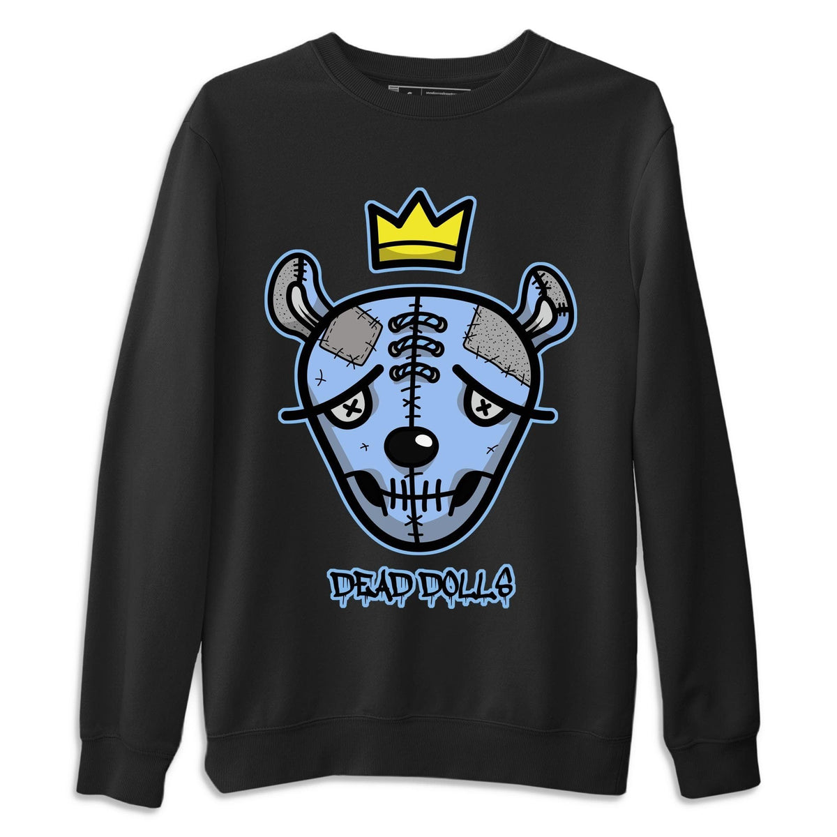 Jordan 4 University Blue Shirt To Match Jordans Dead Dolls Face Sneaker Tees Jordan 4 University Blue Drip Gear Zone Sneaker Matching Clothing Unisex Shirts