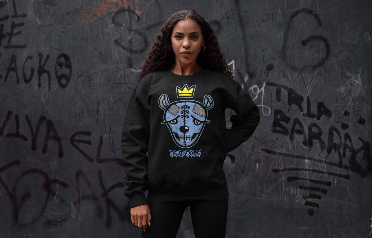 Jordan 4 University Blue Shirt To Match Jordans Dead Dolls Face Sneaker Tees Jordan 4 University Blue Drip Gear Zone Sneaker Matching Clothing Unisex Shirts