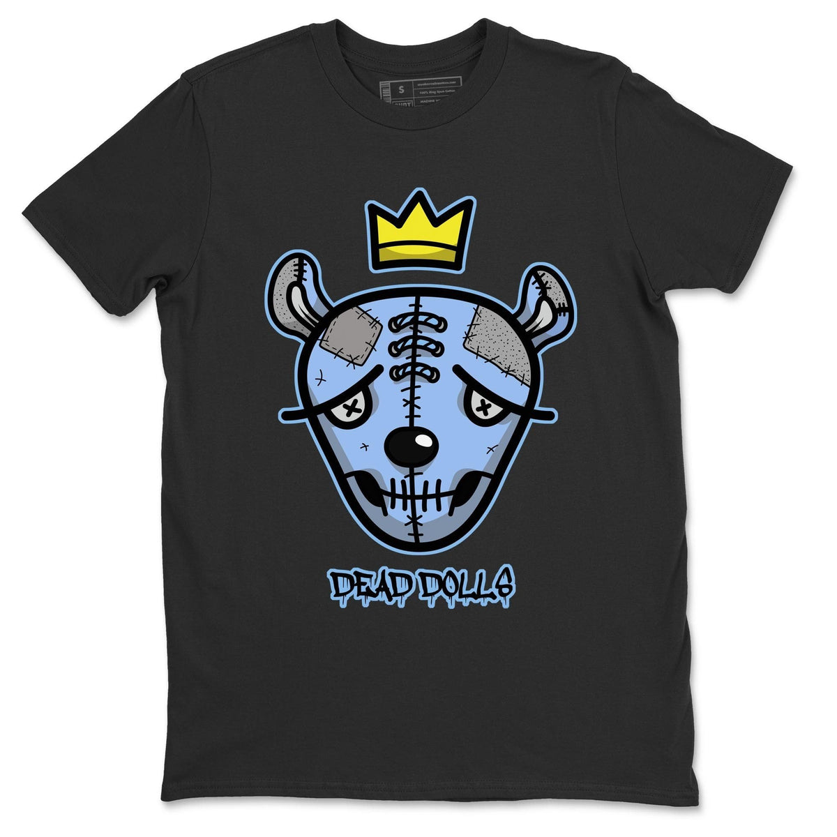 Jordan 4 University Blue Shirt To Match Jordans Dead Dolls Face Sneaker Tees Jordan 4 University Blue Drip Gear Zone Sneaker Matching Clothing Unisex Shirts