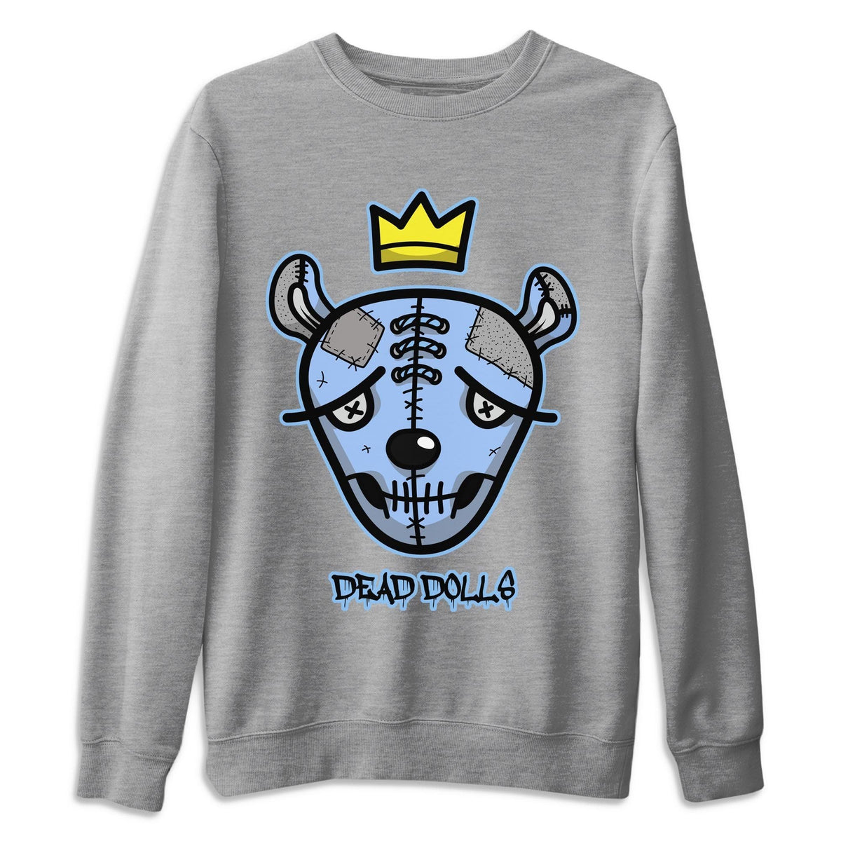 Jordan 4 University Blue Shirt To Match Jordans Dead Dolls Face Sneaker Tees Jordan 4 University Blue Drip Gear Zone Sneaker Matching Clothing Unisex Shirts