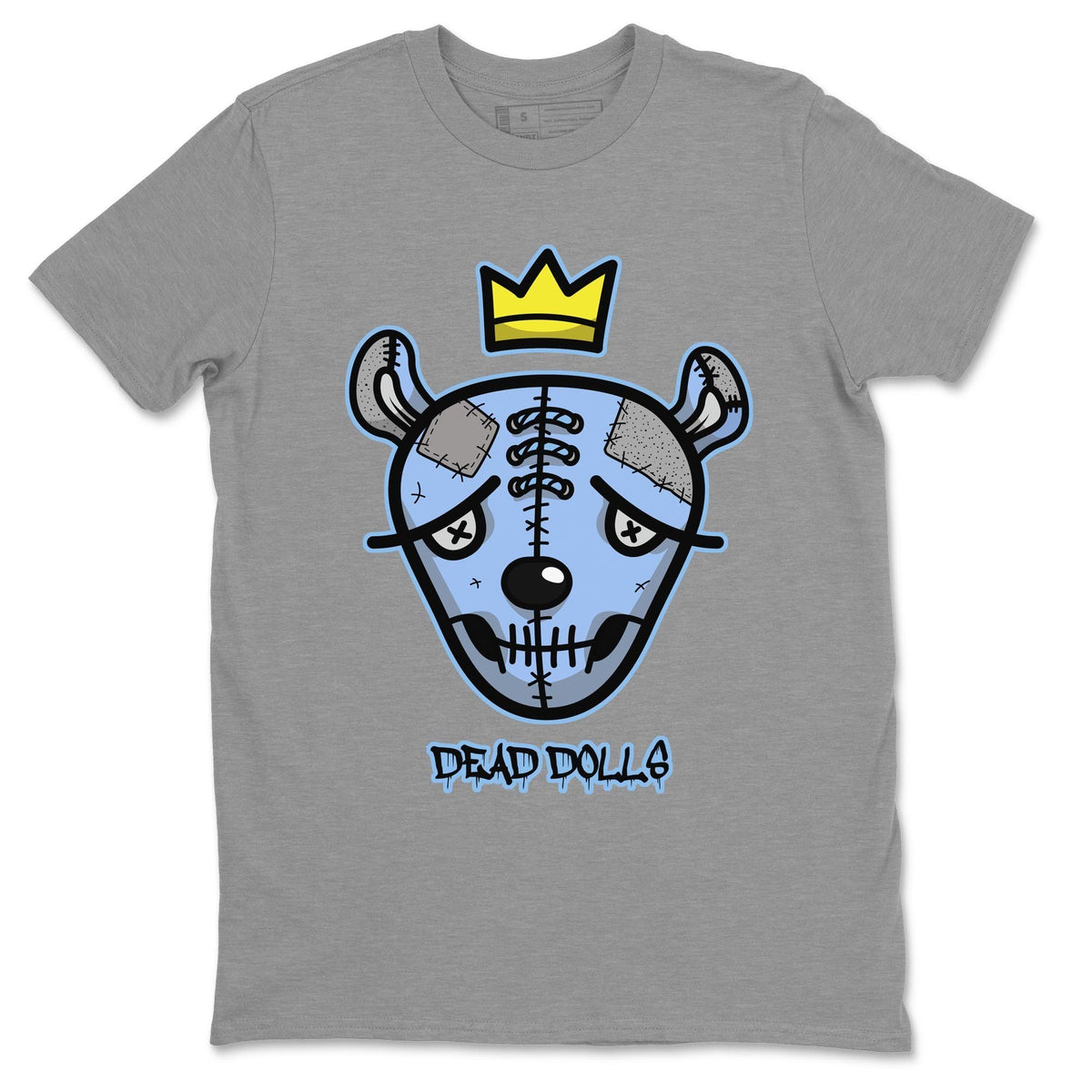 Jordan 4 University Blue Shirt To Match Jordans Dead Dolls Face Sneaker Tees Jordan 4 University Blue Drip Gear Zone Sneaker Matching Clothing Unisex Shirts