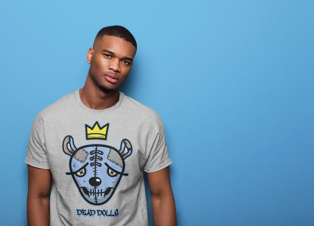 Jordan 4 University Blue Shirt To Match Jordans Dead Dolls Face Sneaker Tees Jordan 4 University Blue Drip Gear Zone Sneaker Matching Clothing Unisex Shirts